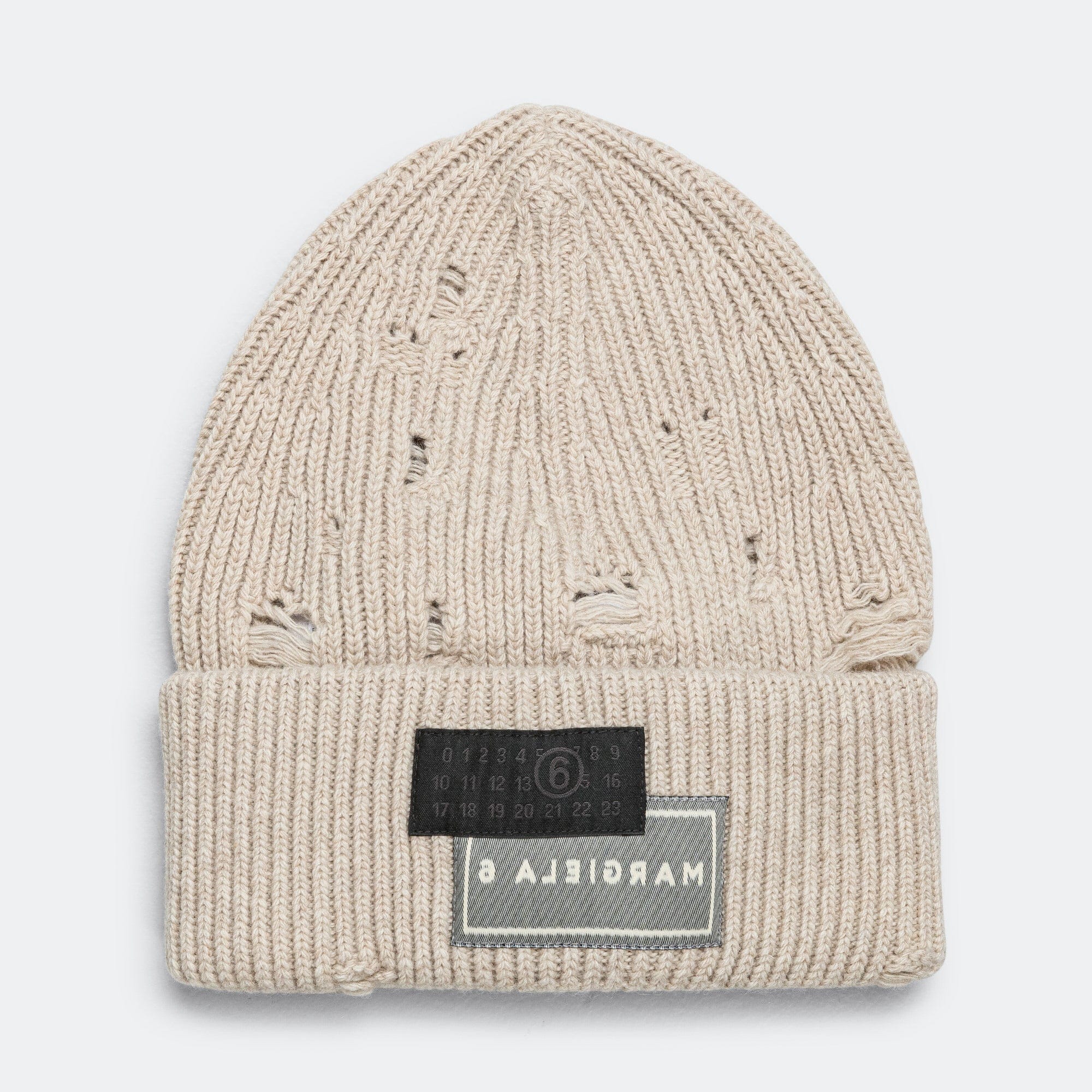 MM6 Logo Beanie - Beige Melange