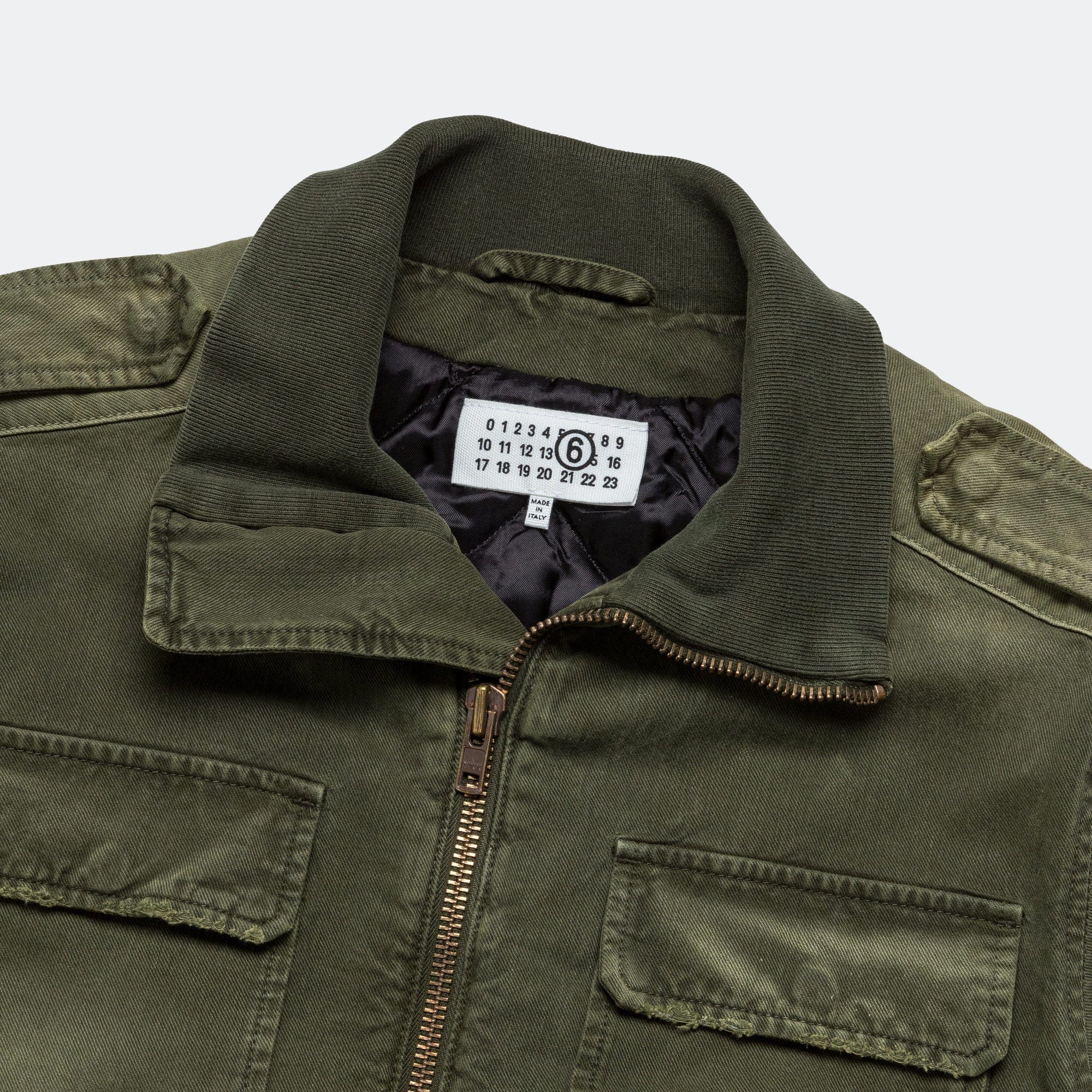 MM6 Washed Gilet - Green