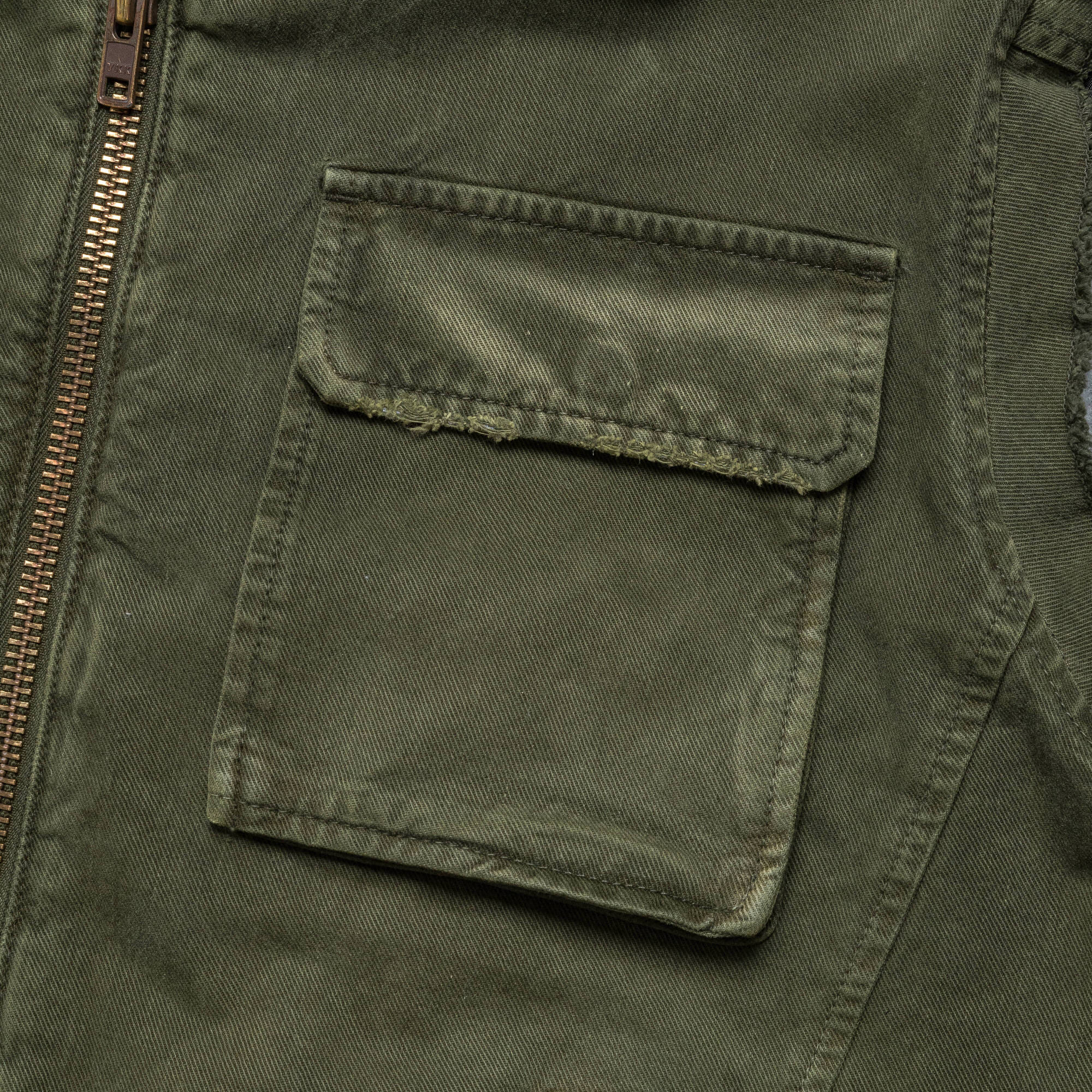 MM6 Washed Gilet - Green