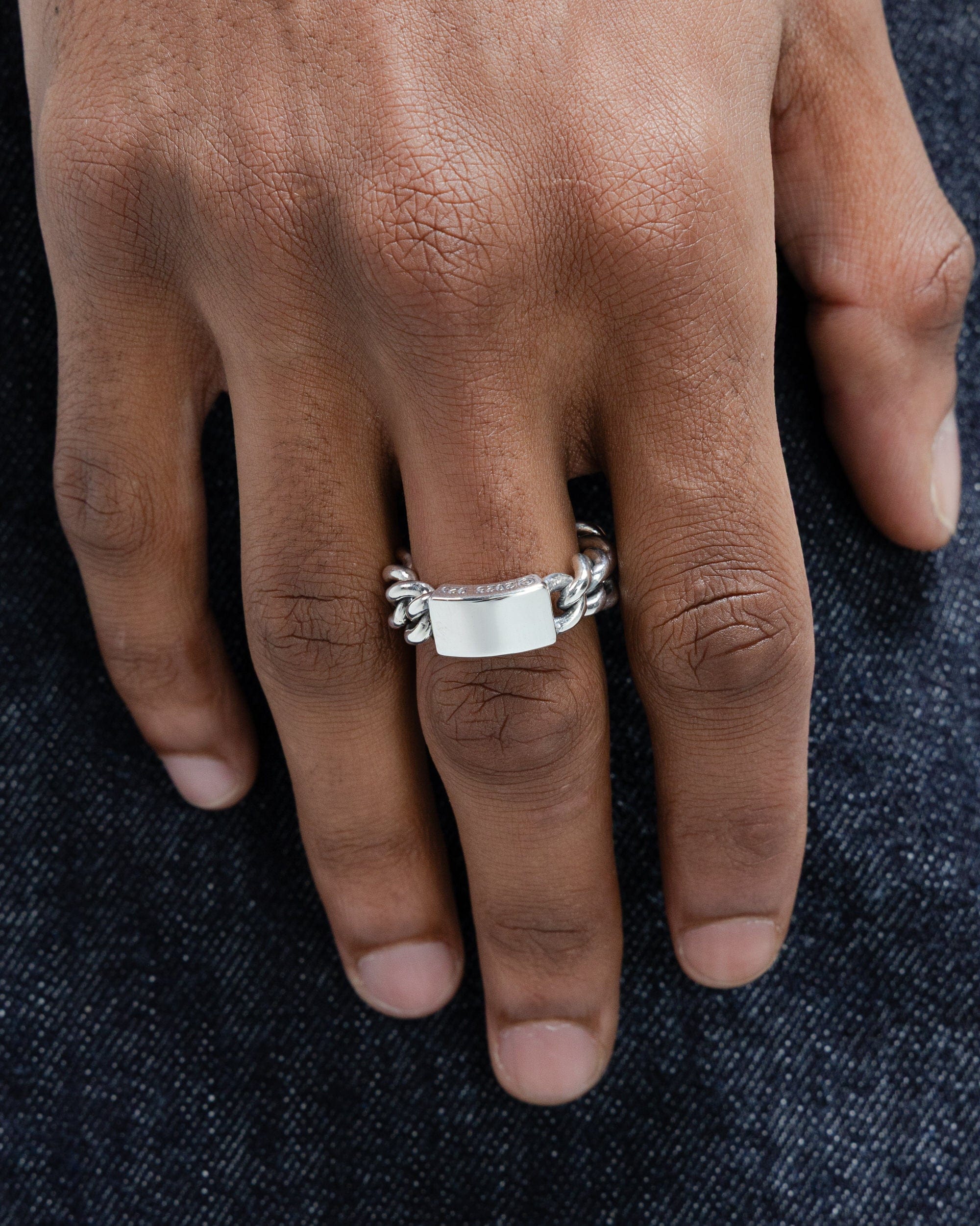 Good Art Hlywd Curb Chain ID Ring - Smooth - A