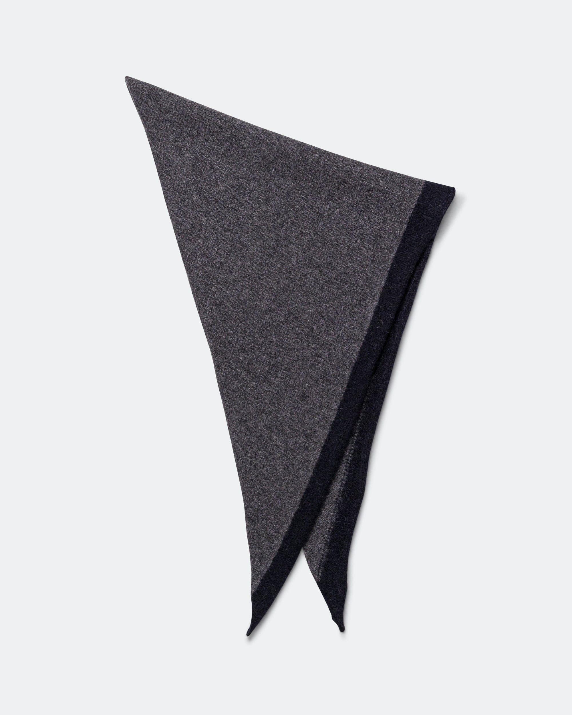 MHL. Tipped Scout Scarf - Grey/Ink Lambswool