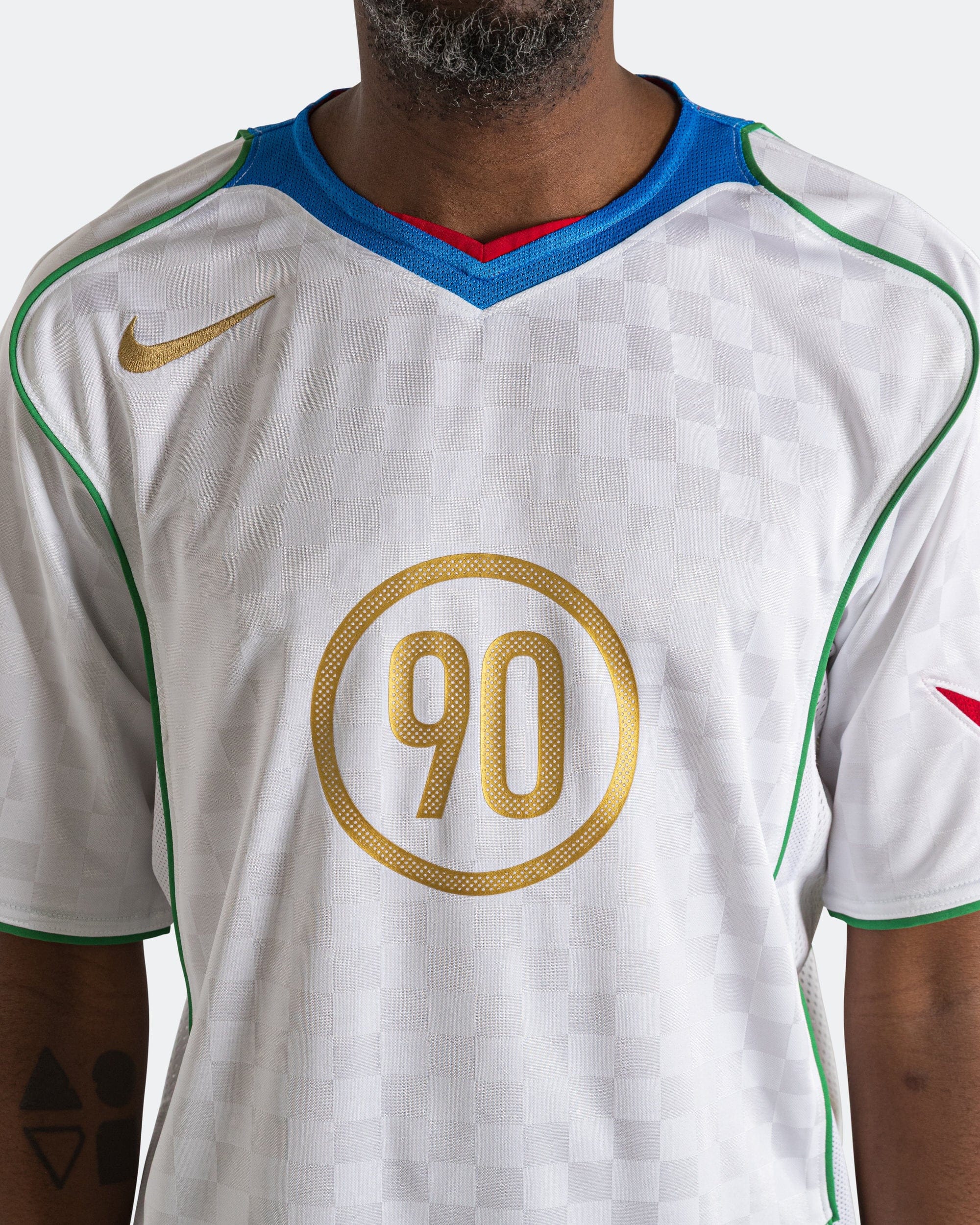 Nike DRI-FIT T90 Energy Jersey - White/Blue-Red