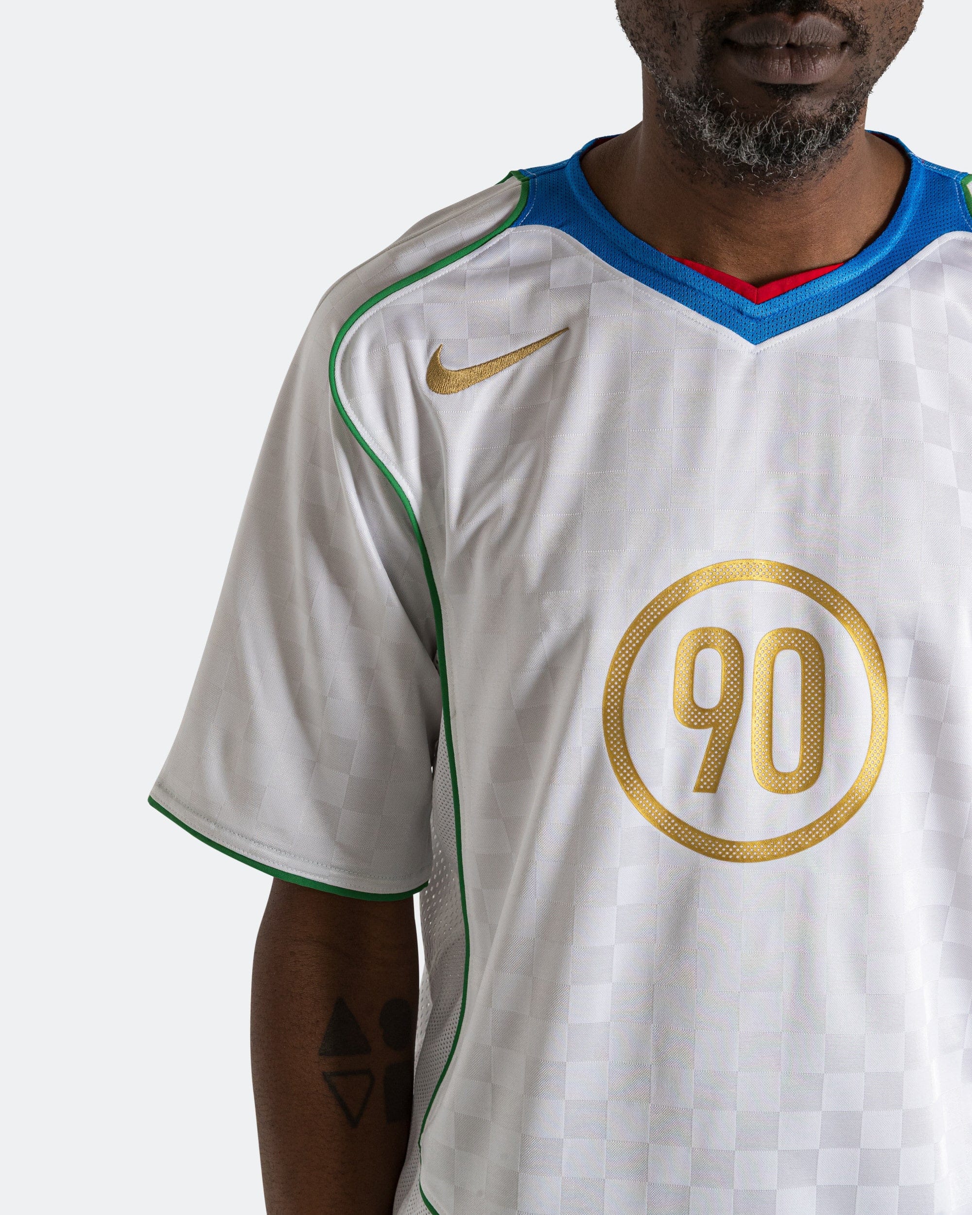 Nike DRI-FIT T90 Energy Jersey - White/Blue-Red