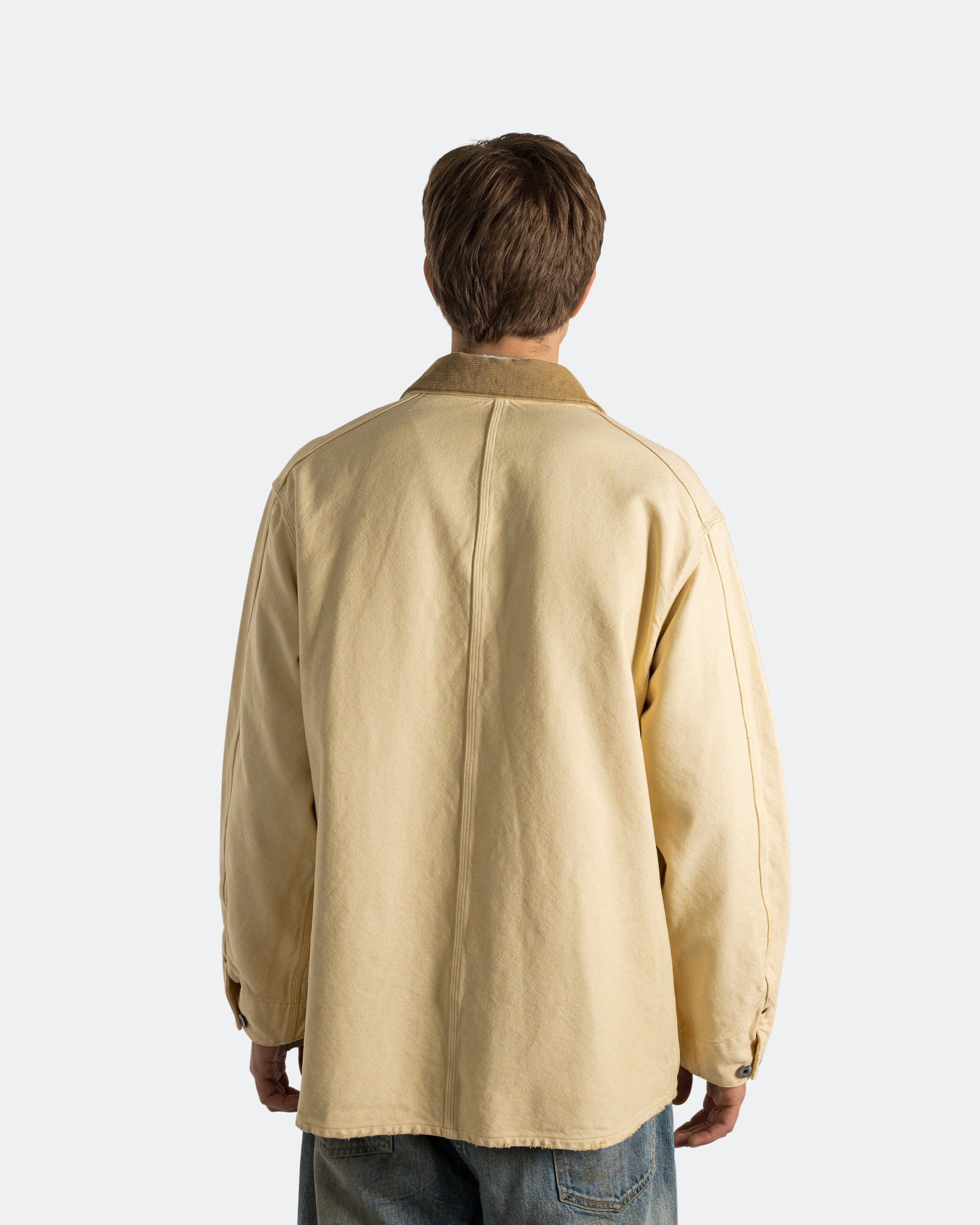 A.PRESSE Vintage Silk Hemp Coverall Jacket - Beige