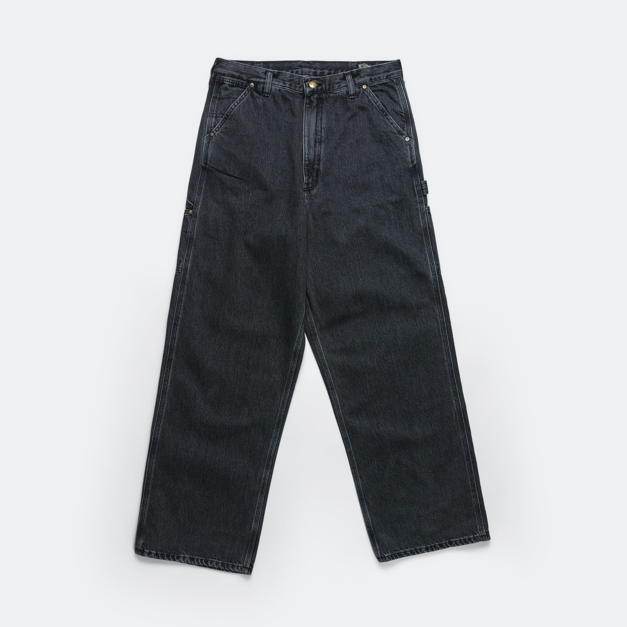 orSlow Dad's Fit Painter Pants - Black Denim Stone Wash
