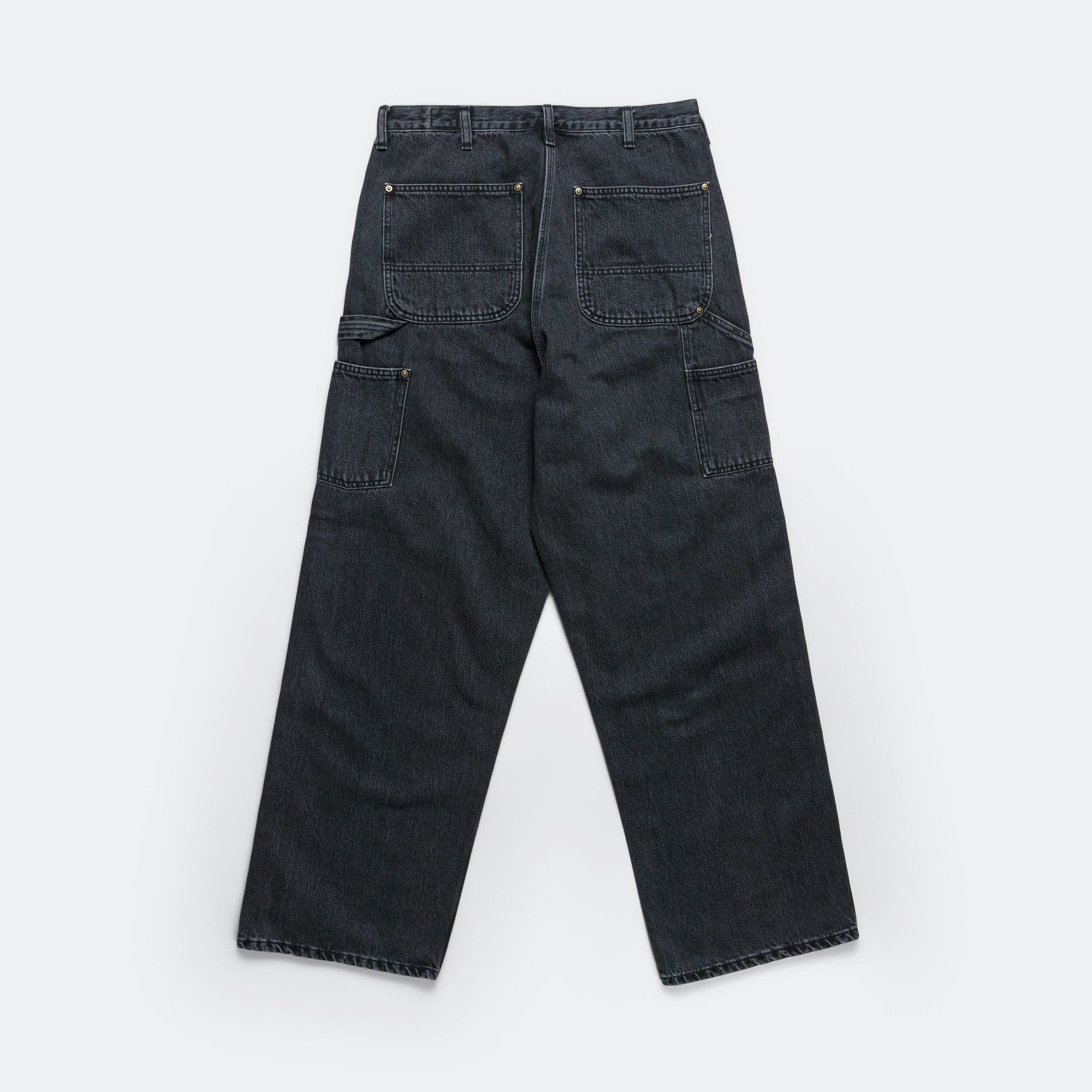 orSlow Dad's Fit Painter Pants - Black Denim Stone Wash