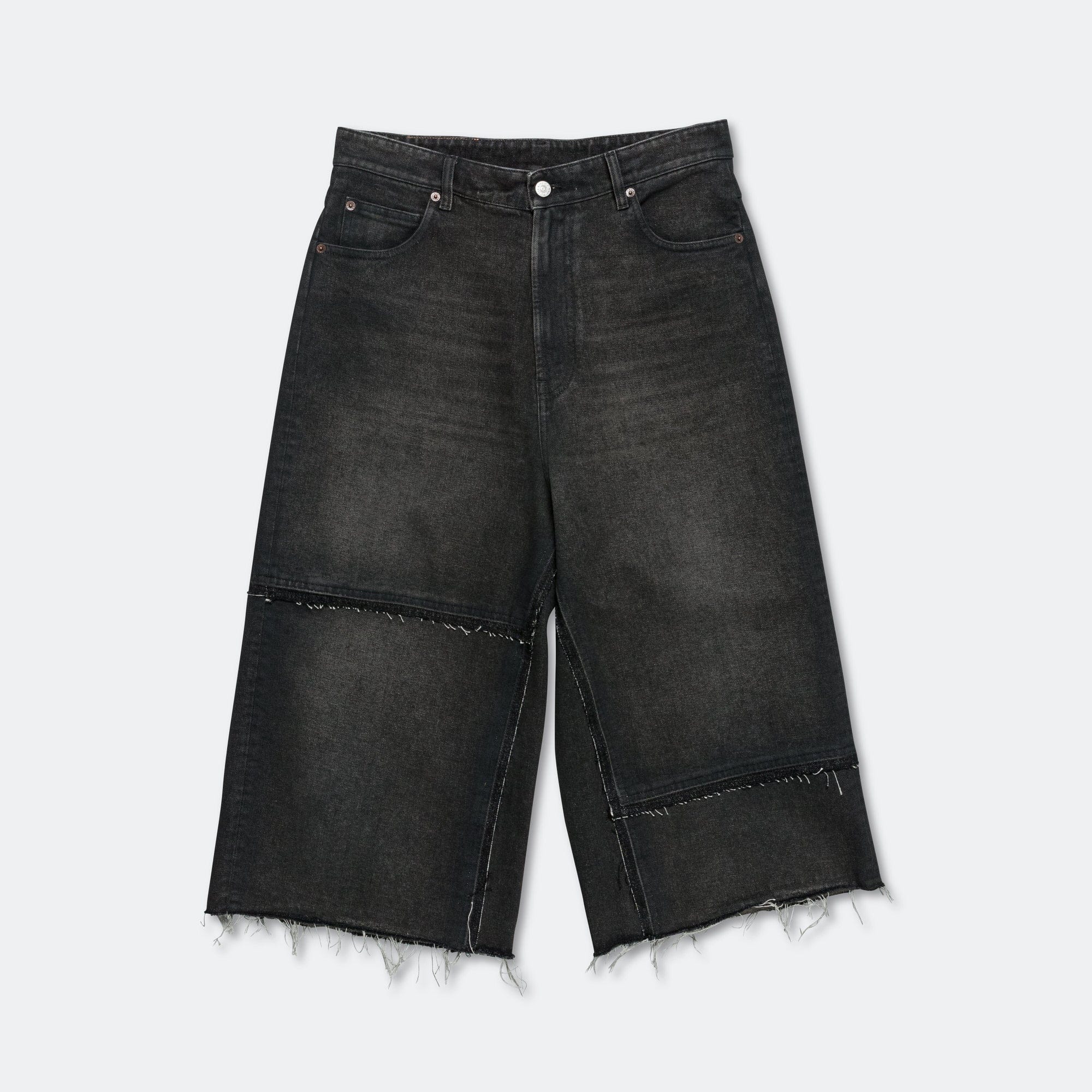 MM6 Panelled Denim Shorts - Wolf Grey
