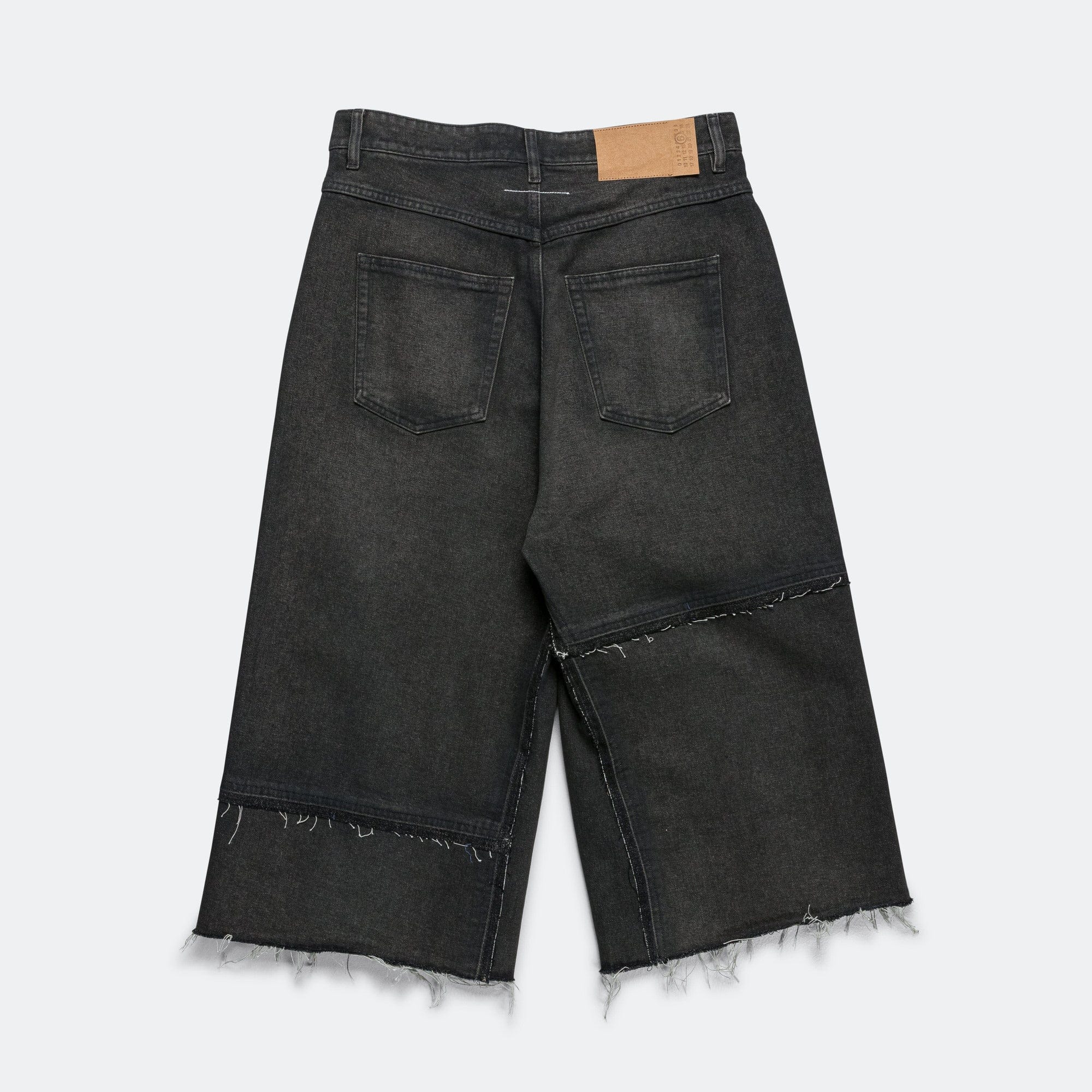 MM6 Panelled Denim Shorts - Wolf Grey
