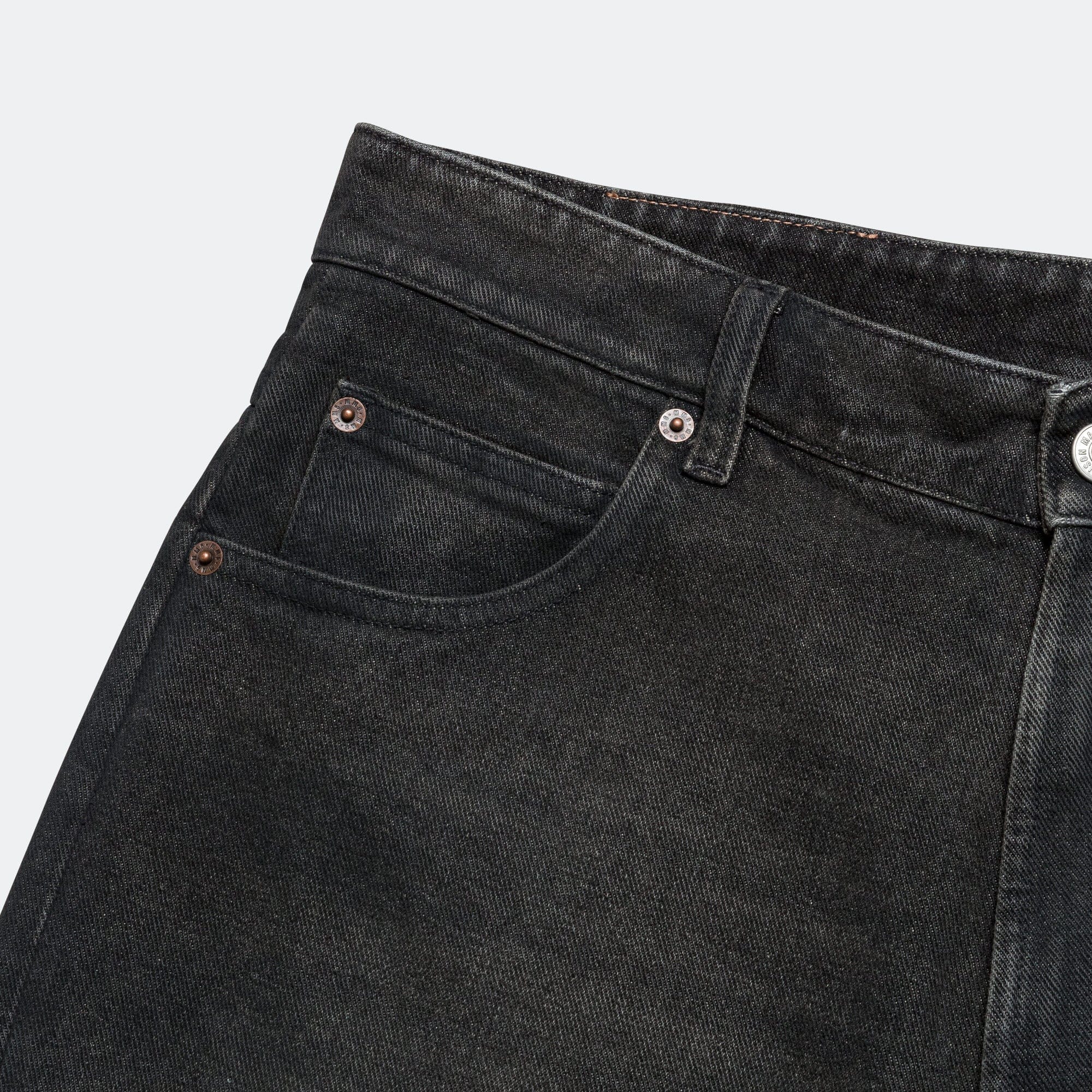 MM6 Panelled Denim Shorts - Wolf Grey