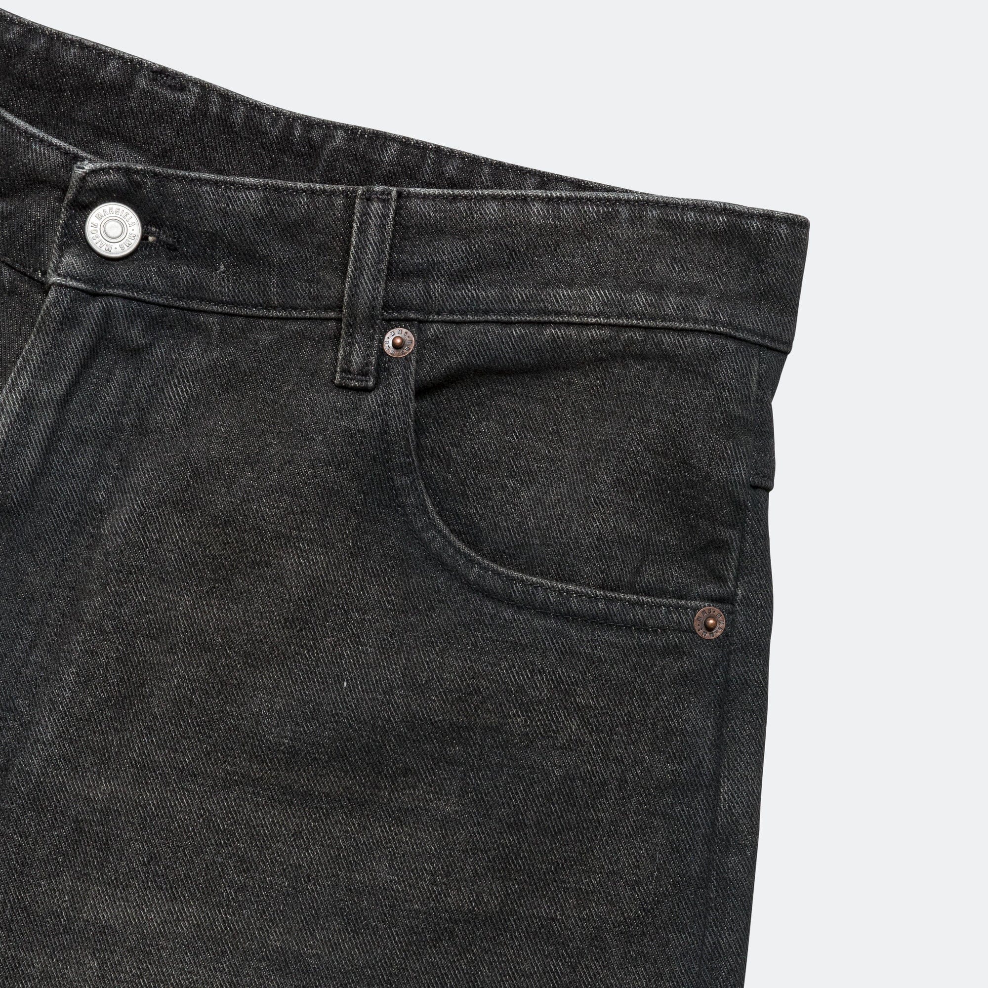 MM6 Panelled Denim Shorts - Wolf Grey