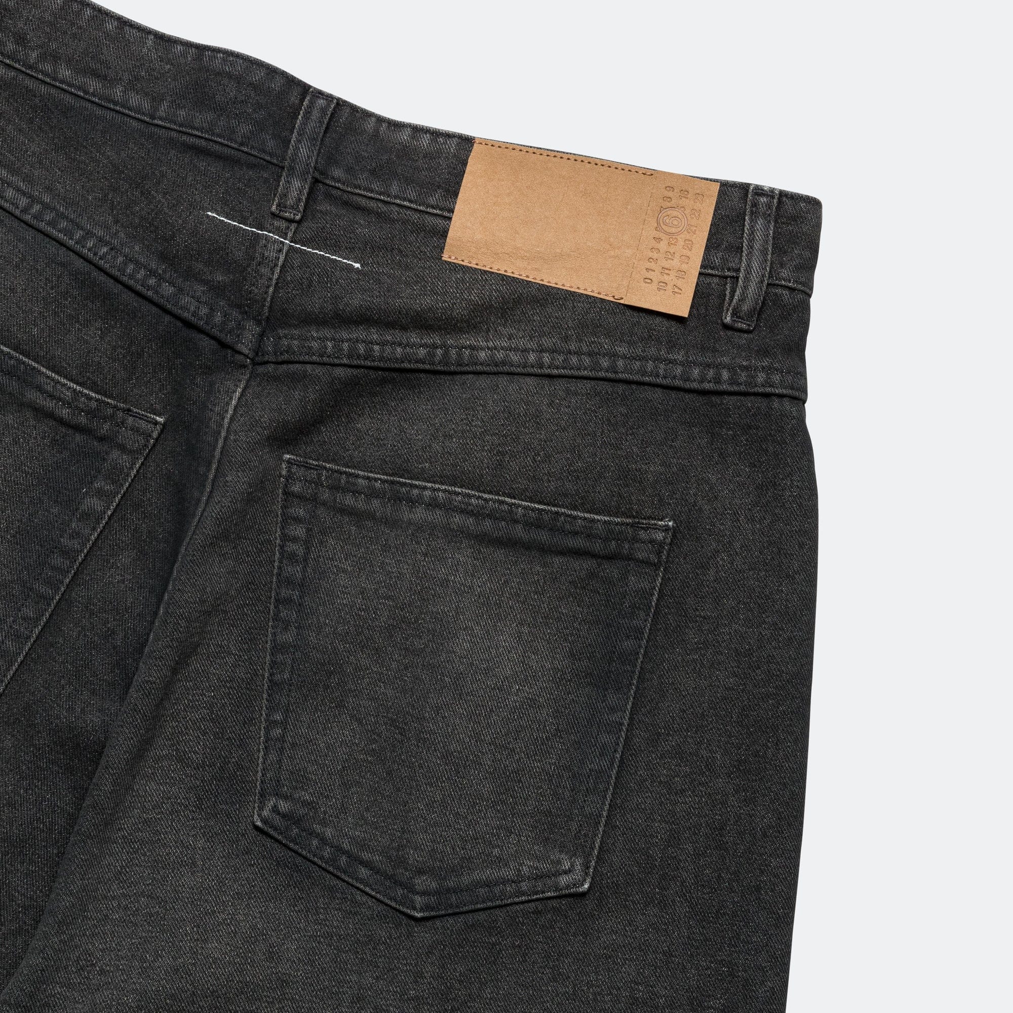 MM6 Panelled Denim Shorts - Wolf Grey