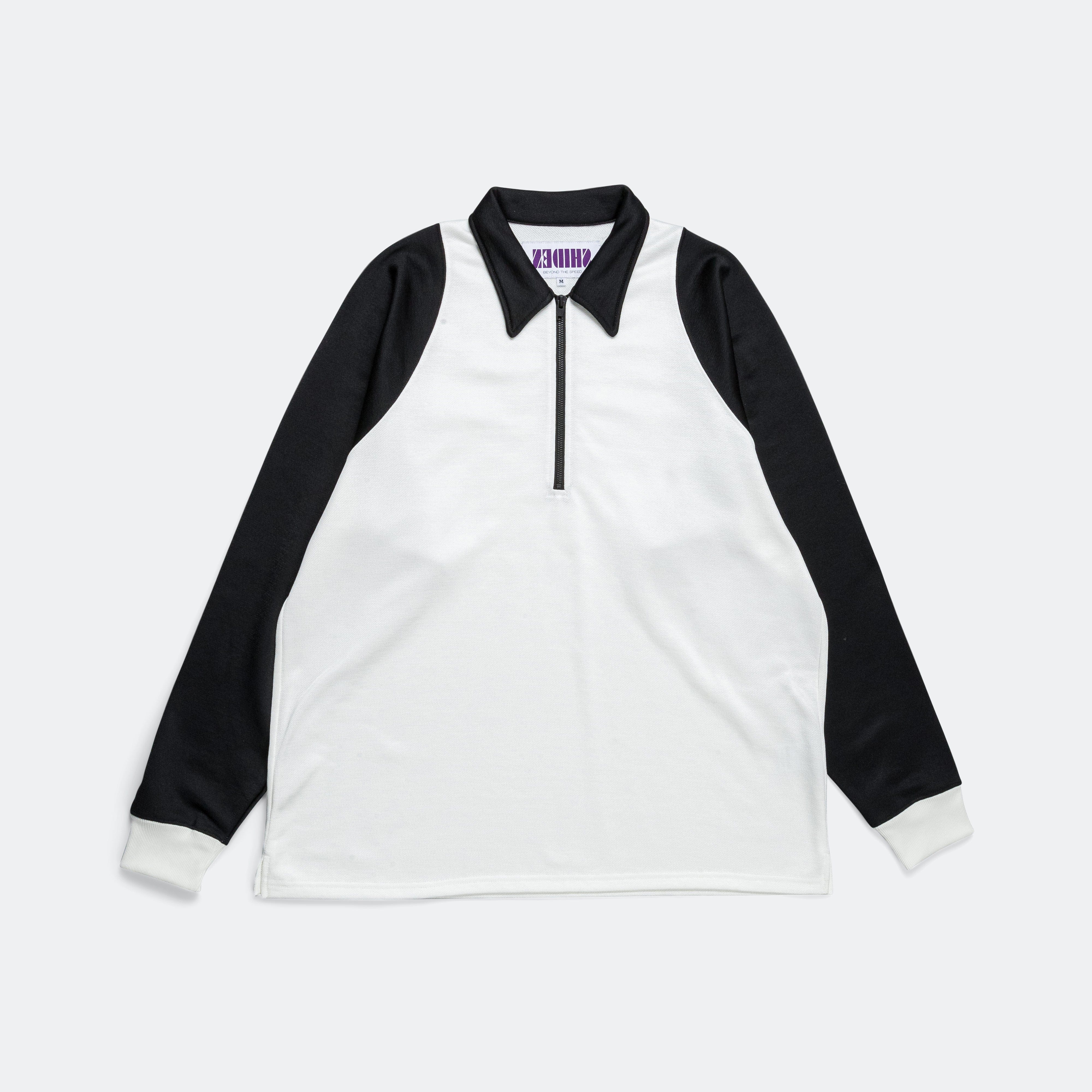 Shiden Pullover L/S Polo - Off White/Black