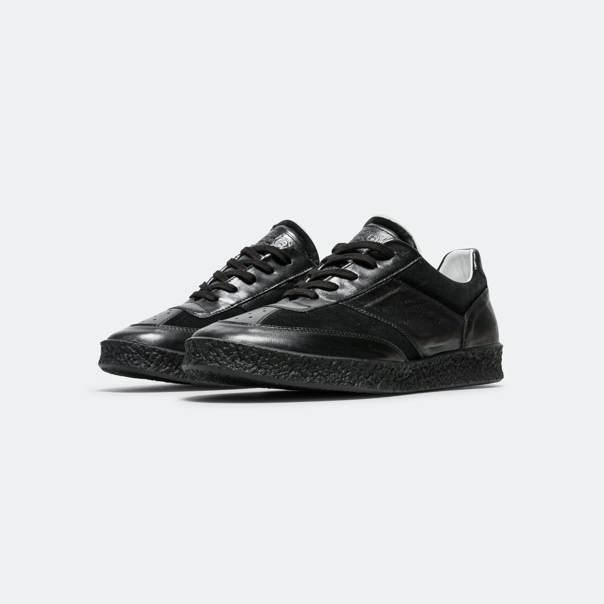 MM6 Court Sneakers - Black Leather