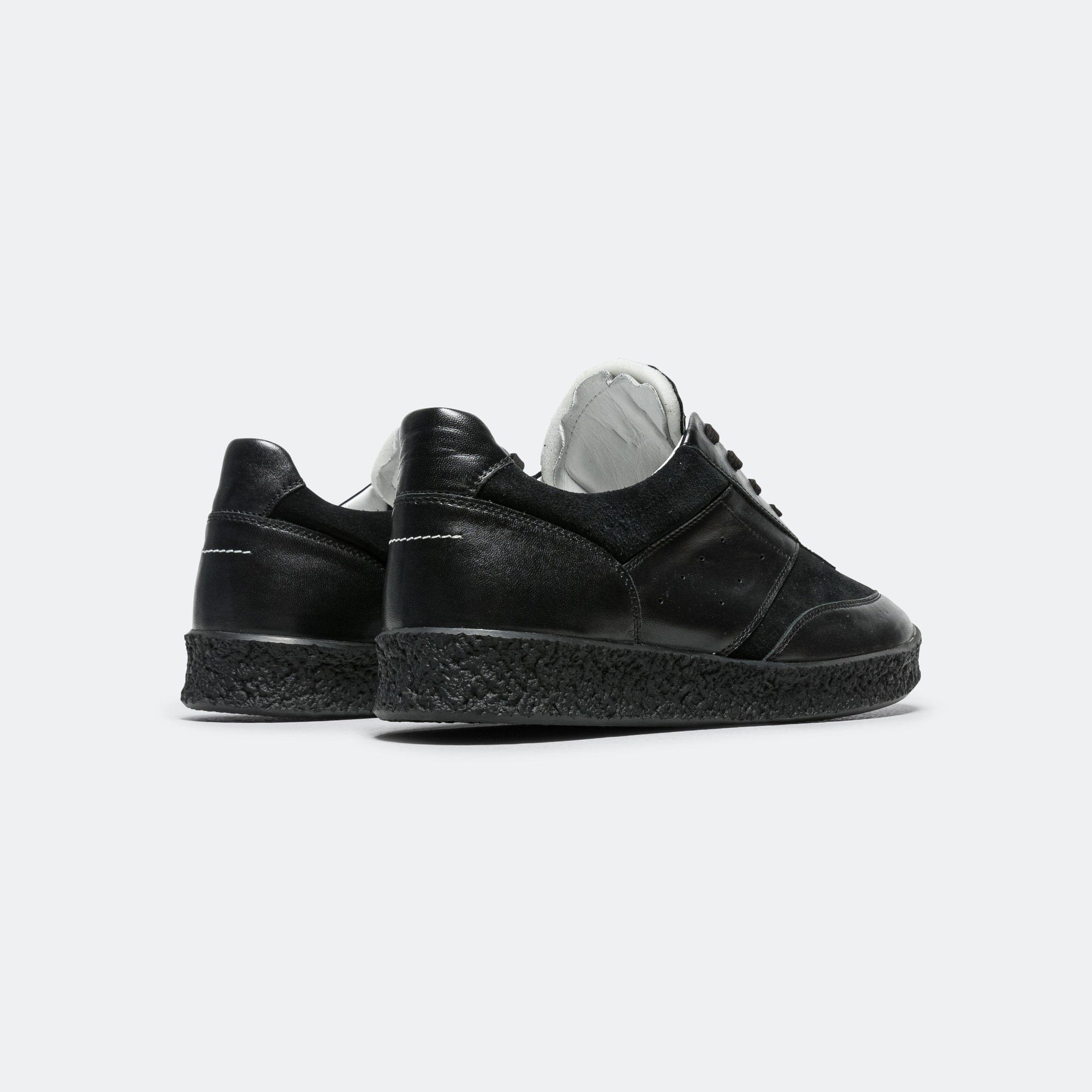 MM6 Court Sneakers - Black Leather