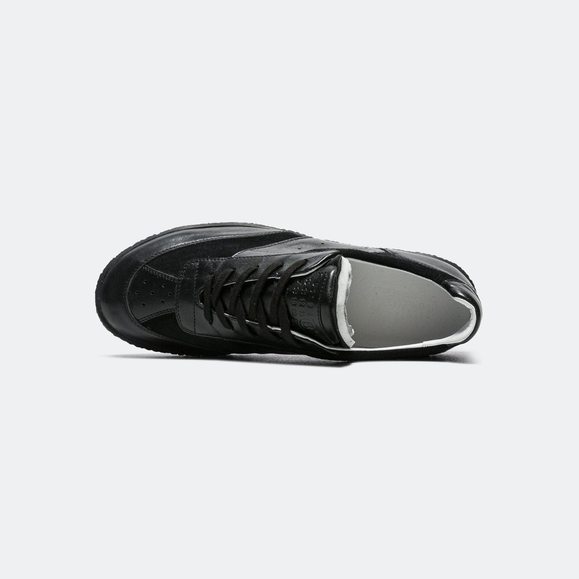 MM6 Court Sneakers - Black Leather