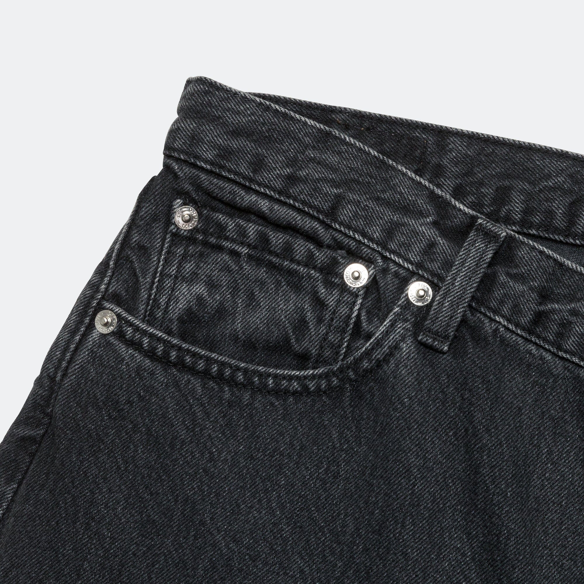 orSlow Super Dad Fit Shorts - Black Denim Stone