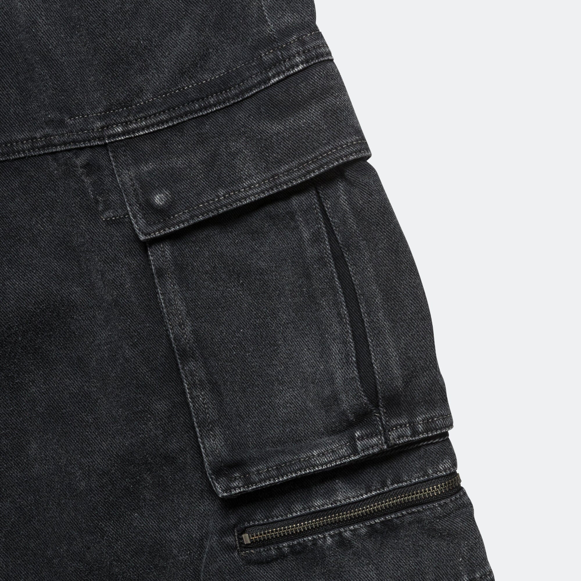 Beams Faded Cargo Shorts - Black