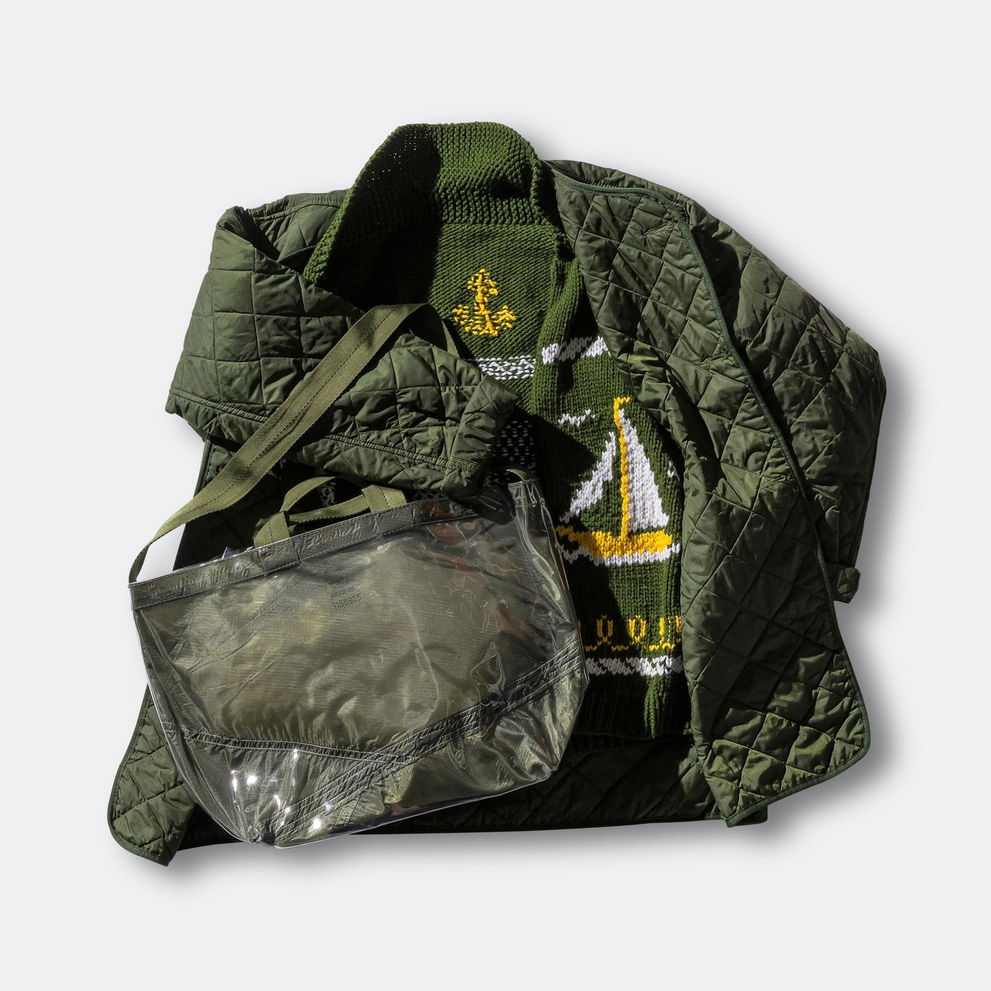 PUEBCO Covered Parachute Shoulder Bag - Green