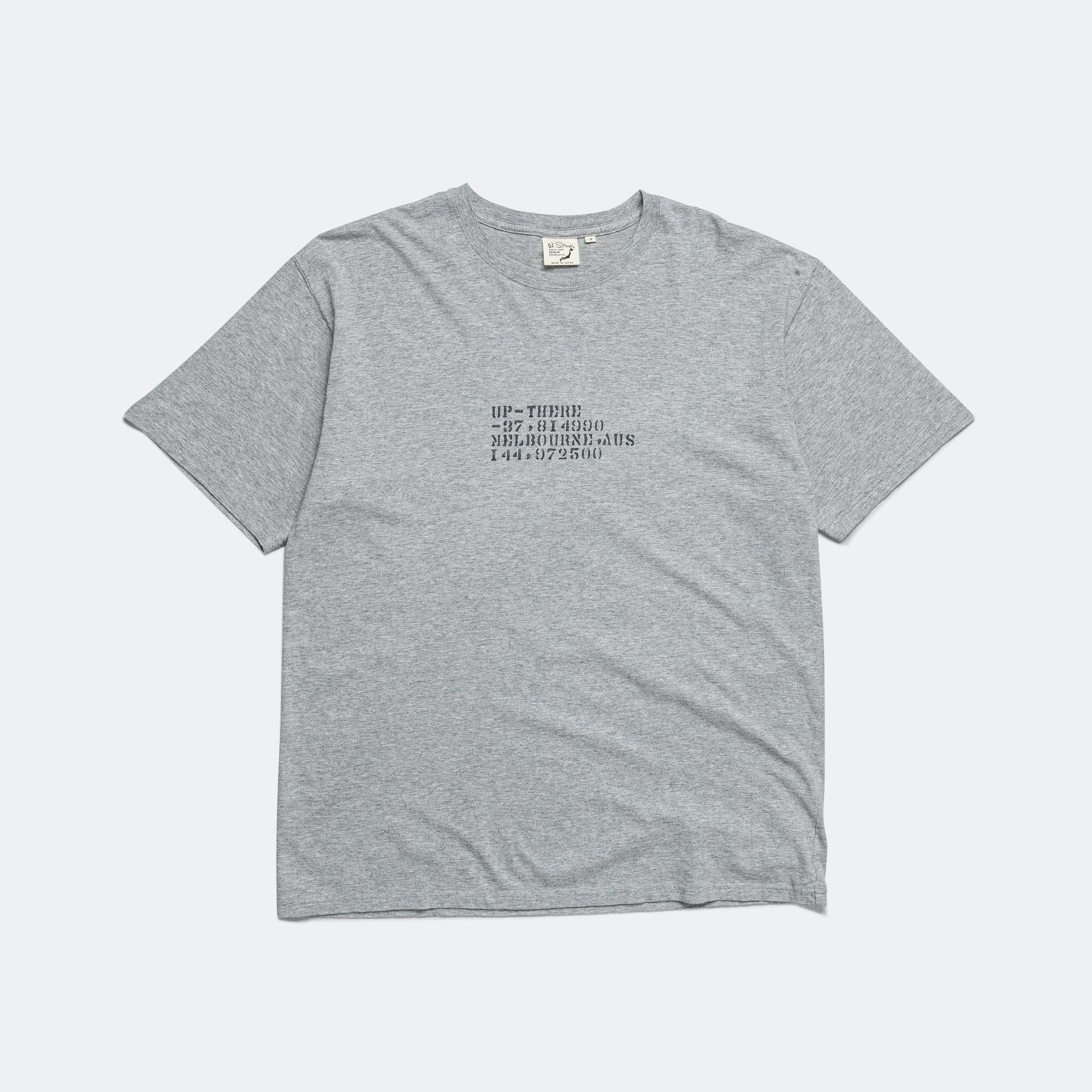 orSlow Stencil T-Shirt x UP THERE - Heather Grey
