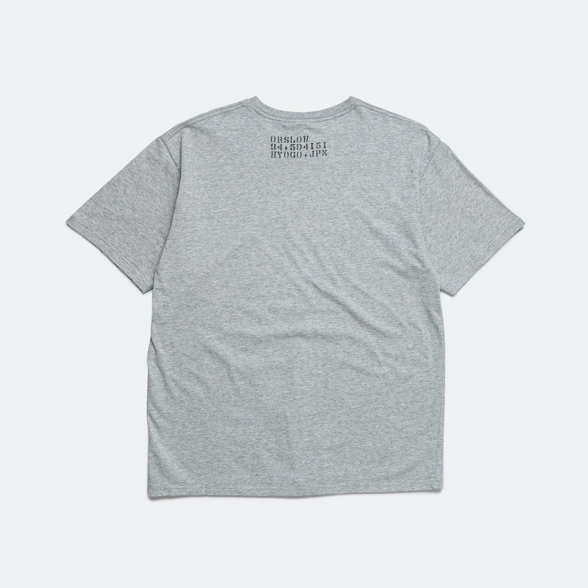 orSlow Stencil T-Shirt x UP THERE - Heather Grey