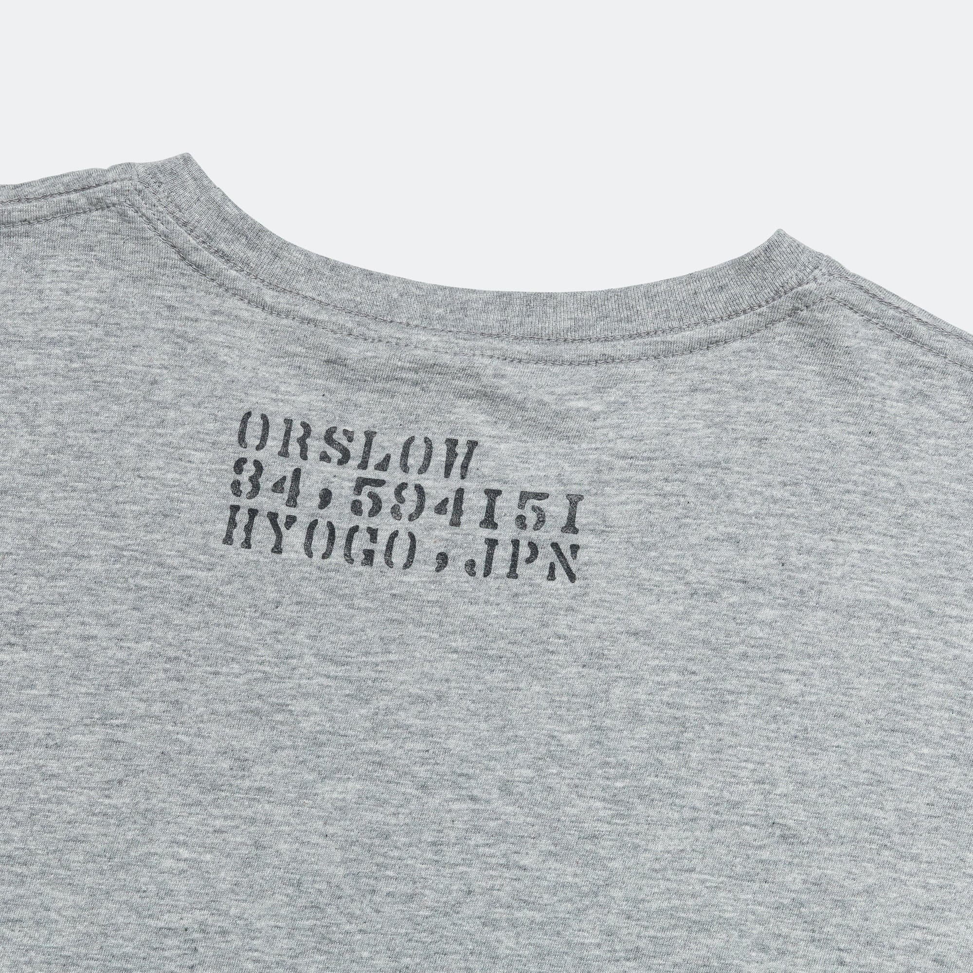 orSlow Stencil T-Shirt x UP THERE - Heather Grey
