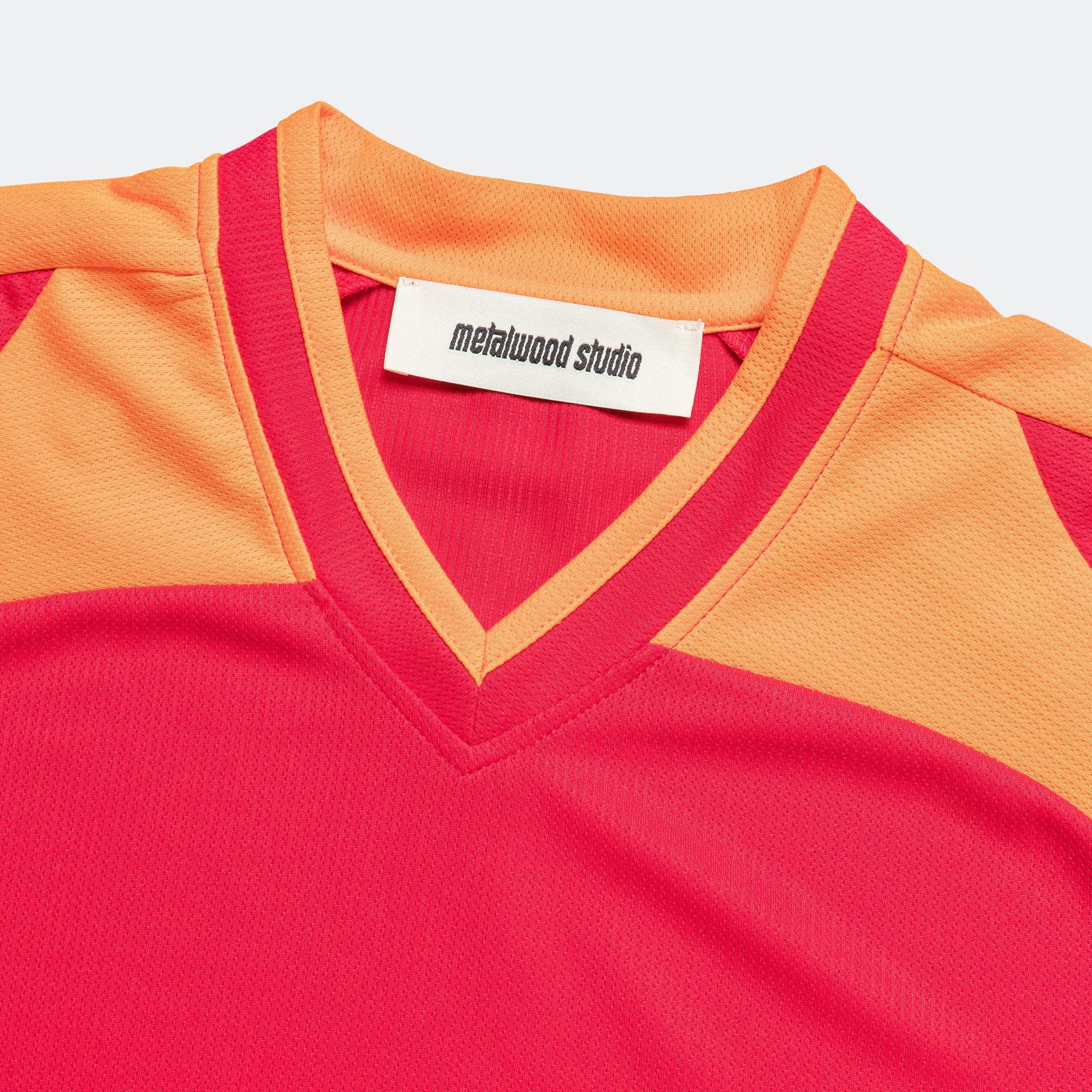 Metalwood Paneled Jersey - Red/Orange