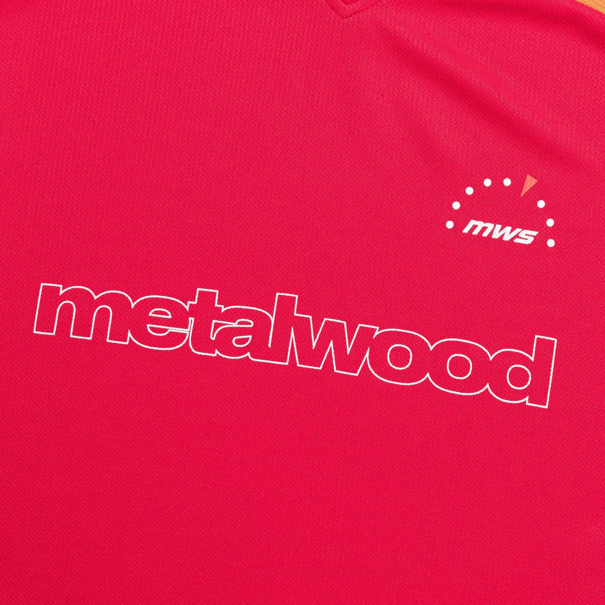 Metalwood Paneled Jersey - Red/Orange