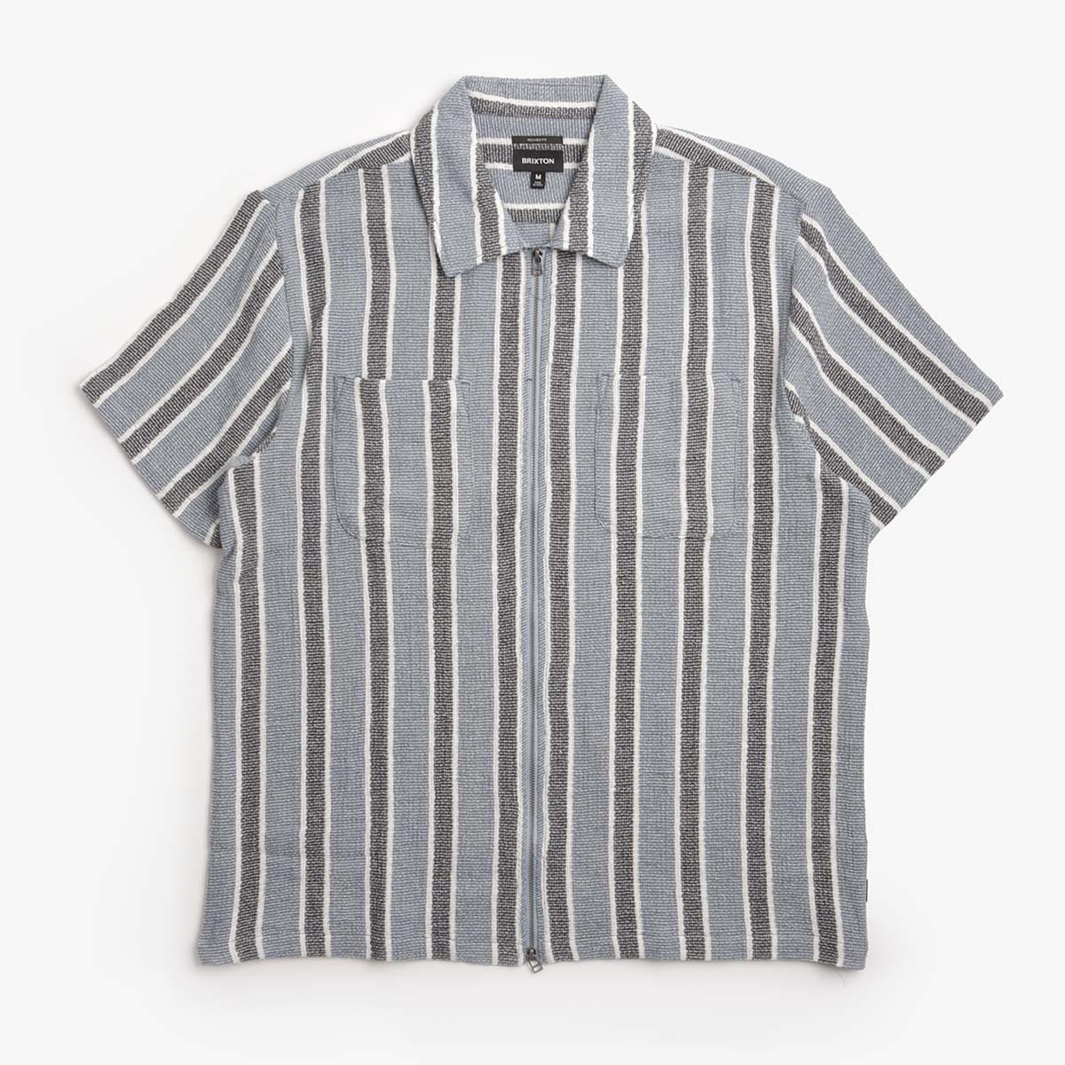 Brixton The Dexter Textured Stripe Short Sleeve Shirt