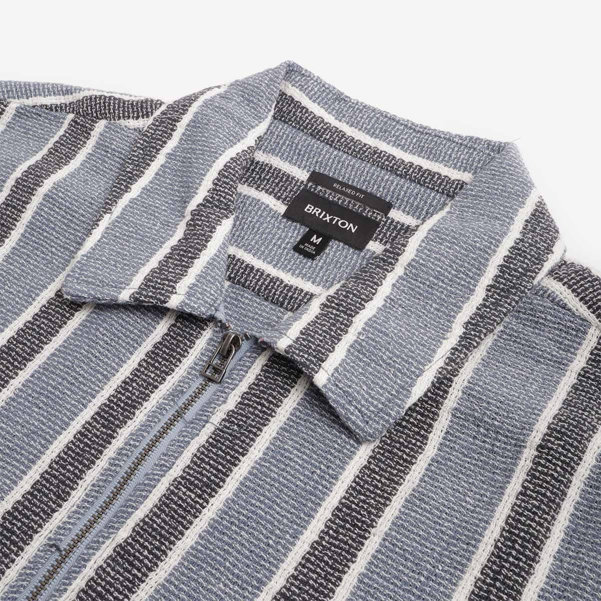 Brixton The Dexter Textured Stripe Short Sleeve Shirt