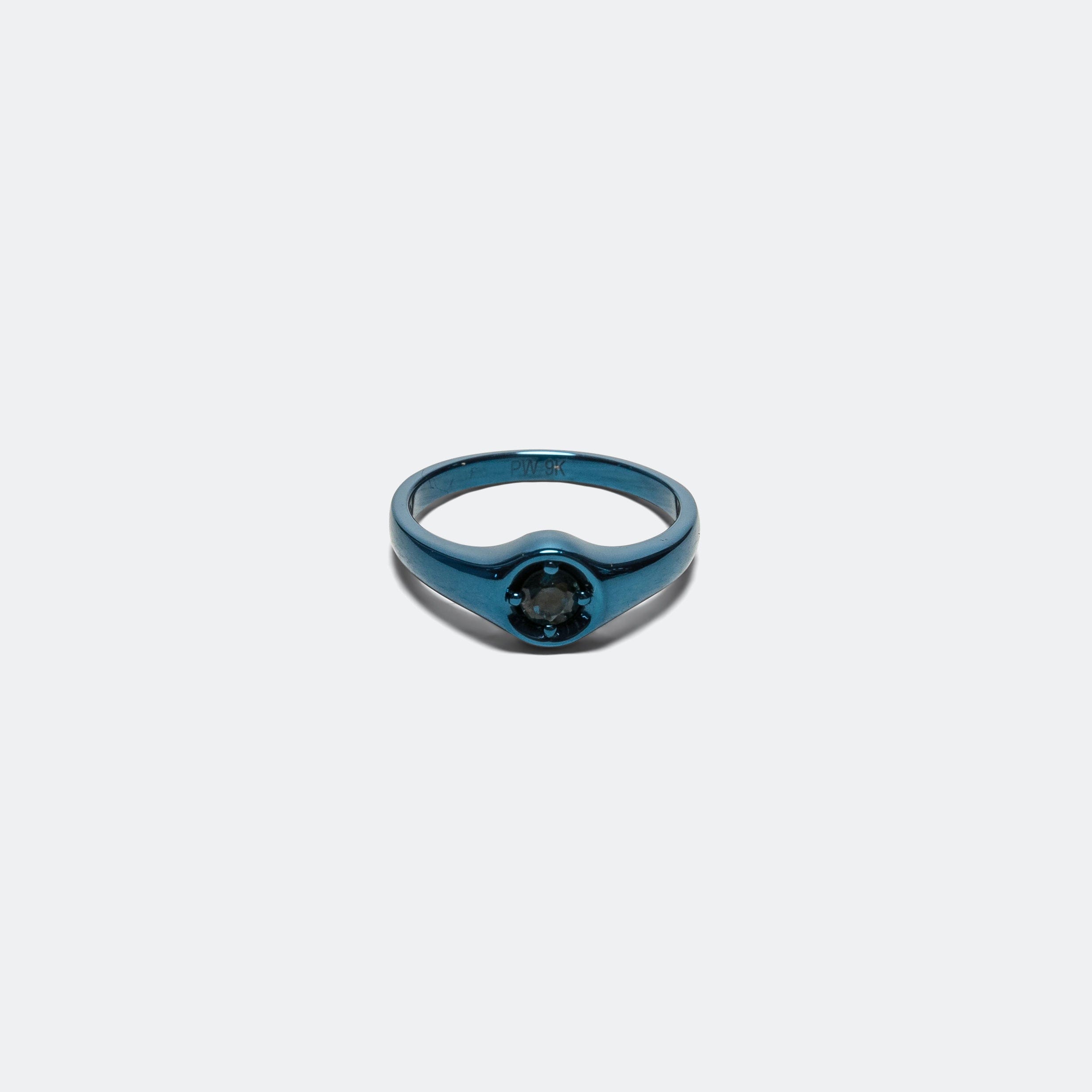 Polite Worldwide Graphic Sapphire Ring - Blue Sapphire/9k Gold