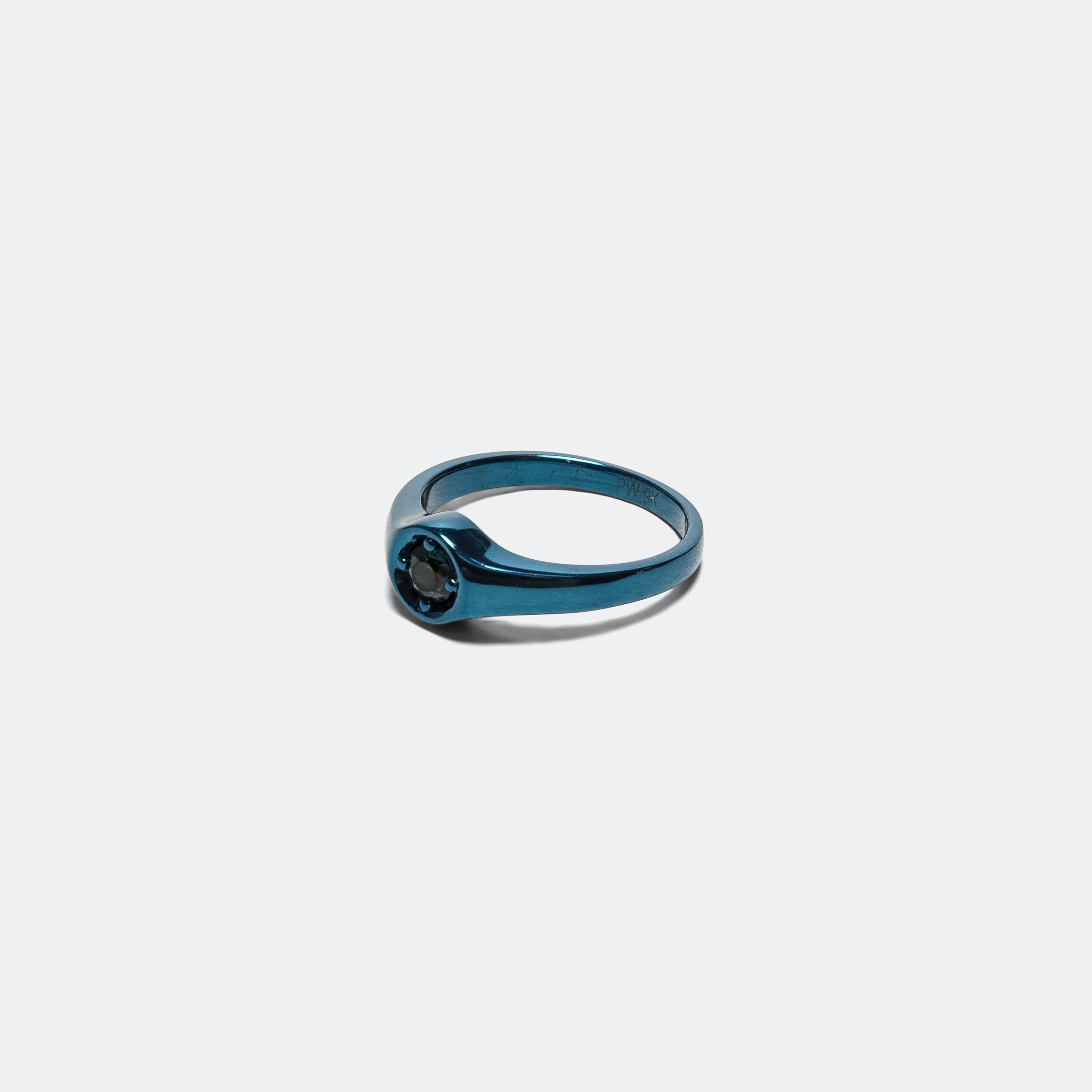 Polite Worldwide Graphic Sapphire Ring - Blue Sapphire/9k Gold