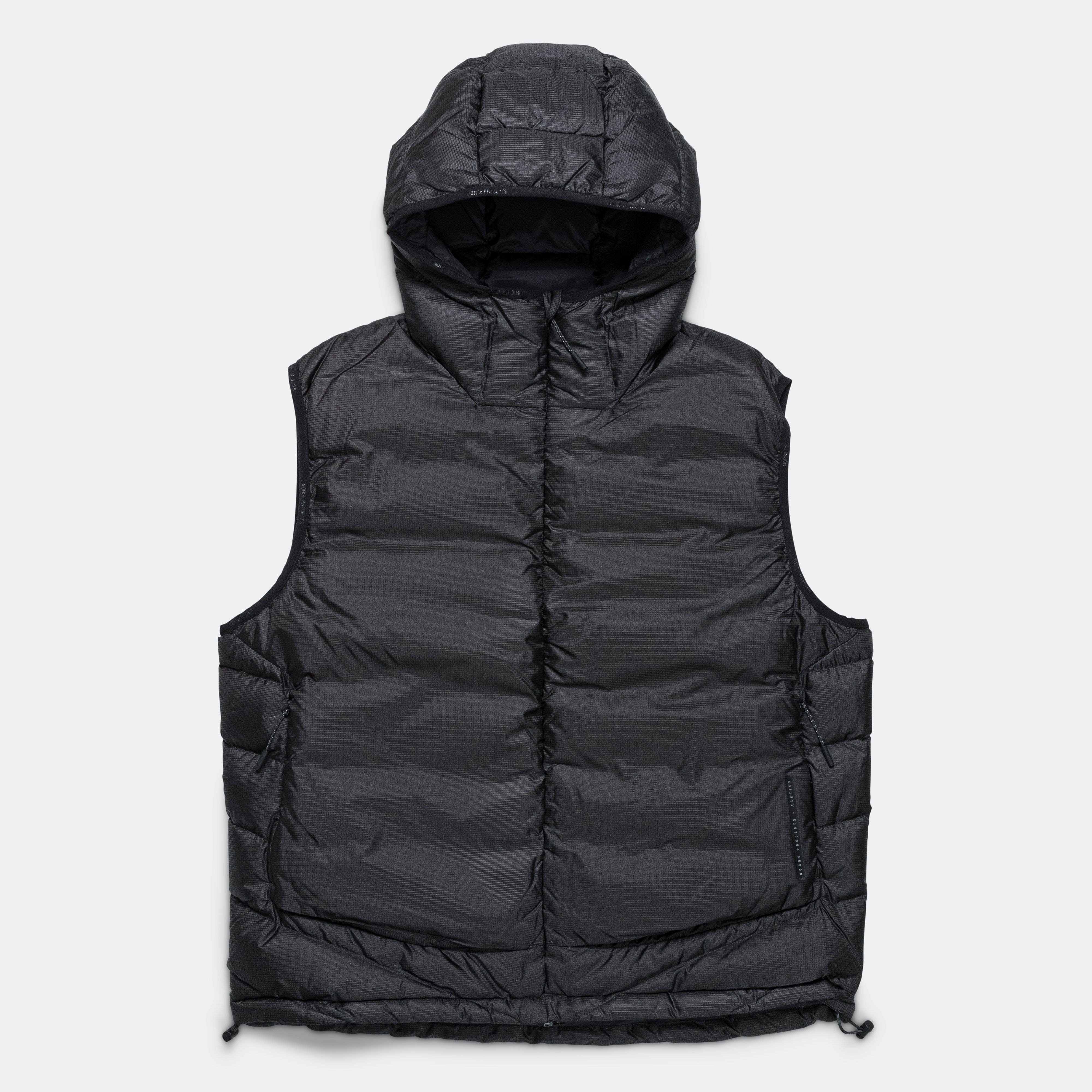 Norse Projects Arktisk Pasmo Rip Hooded Down Gilet - Black