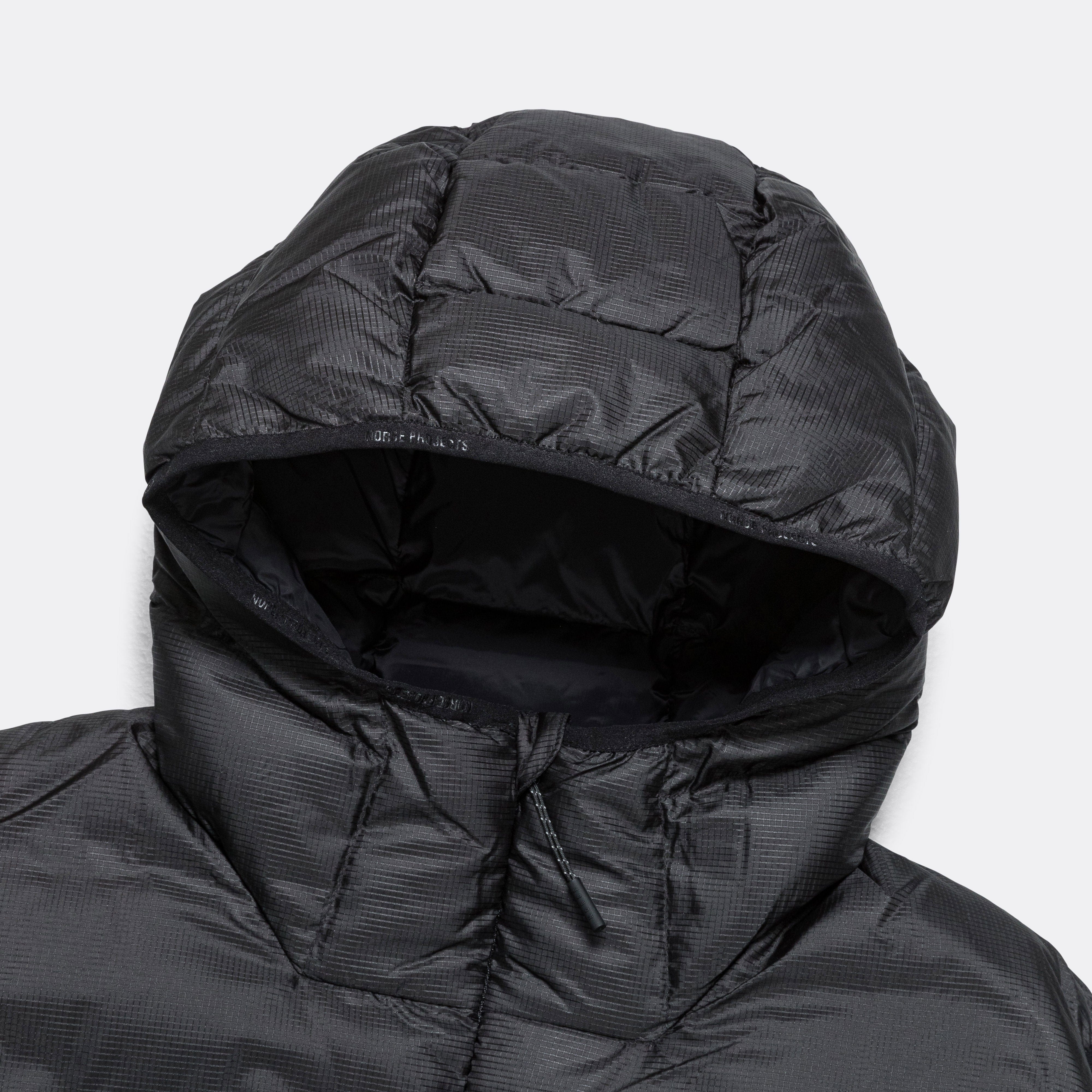 Norse Projects Arktisk Pasmo Rip Hooded Down Gilet - Black