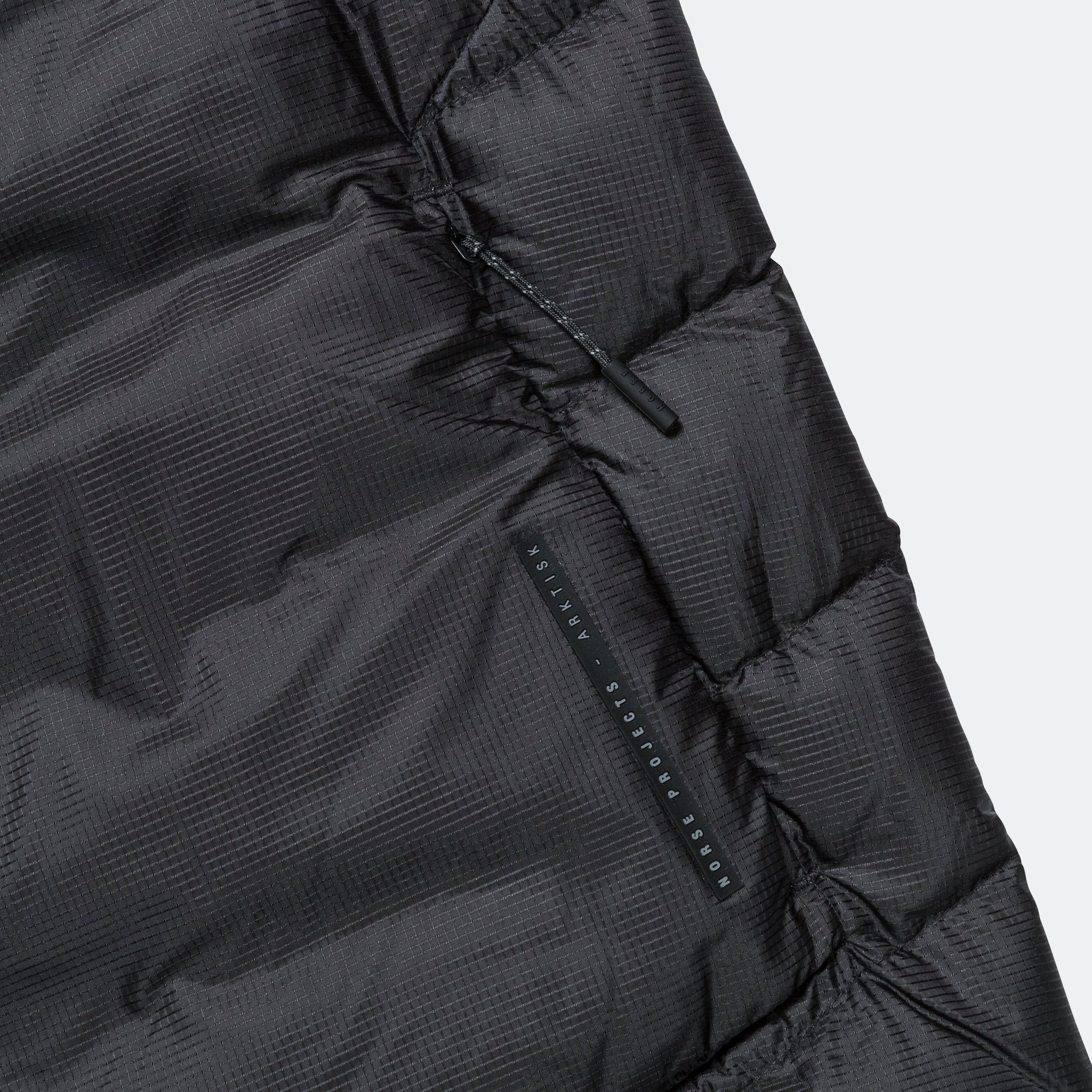 Norse Projects Arktisk Pasmo Rip Hooded Down Gilet - Black