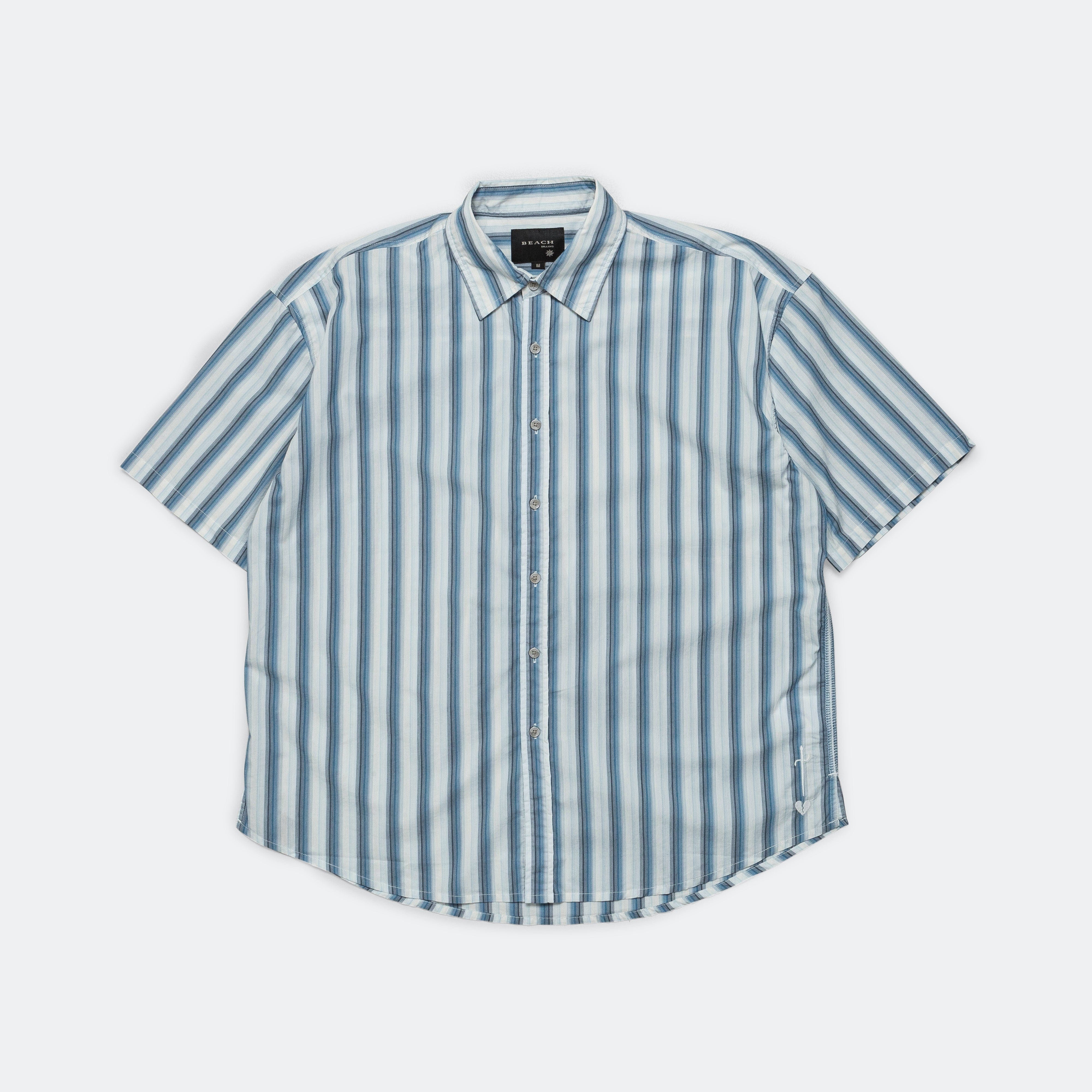 Beach Brains Big SS Shirt - Blue Stripe