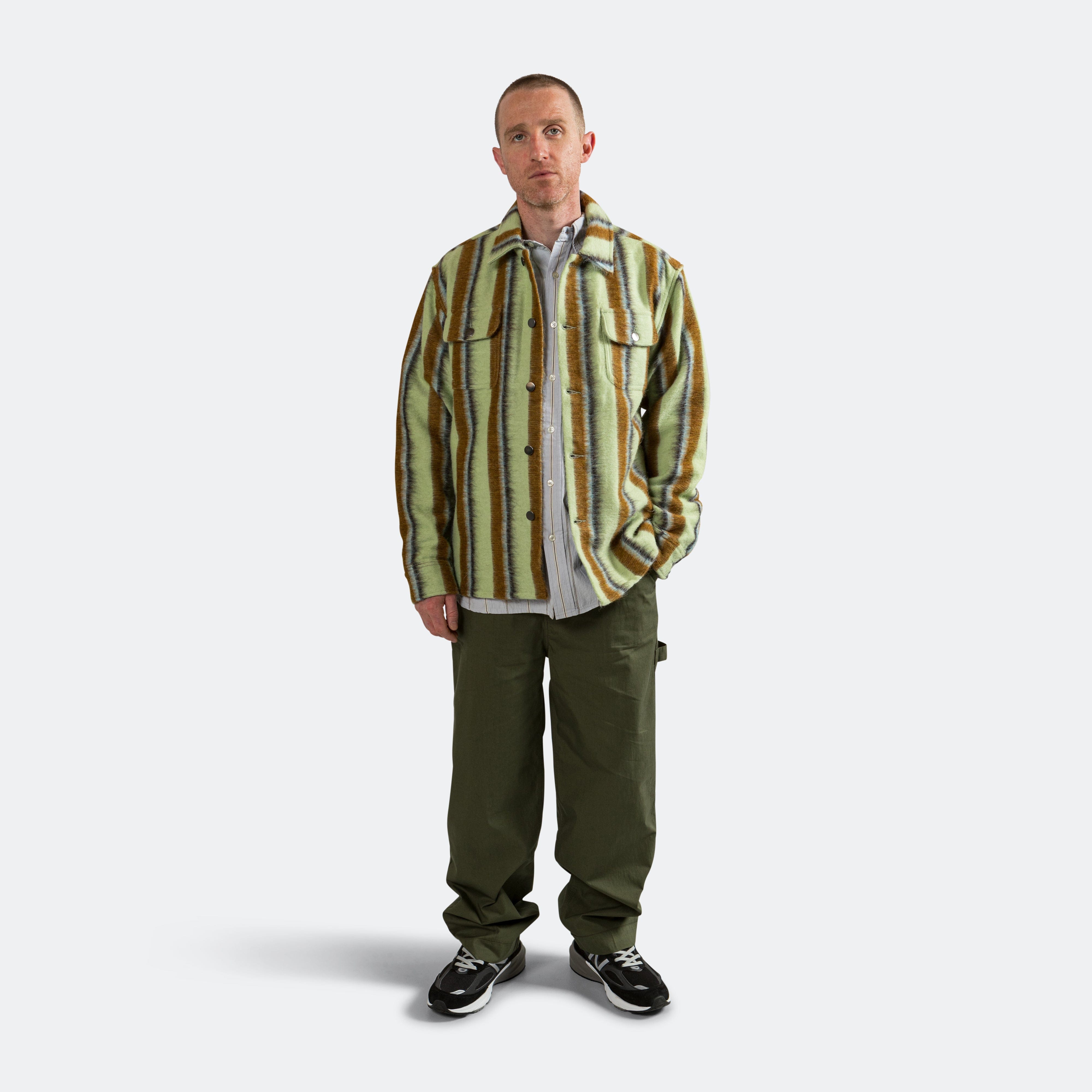 Lite Year Work Jacket - Green Stripe