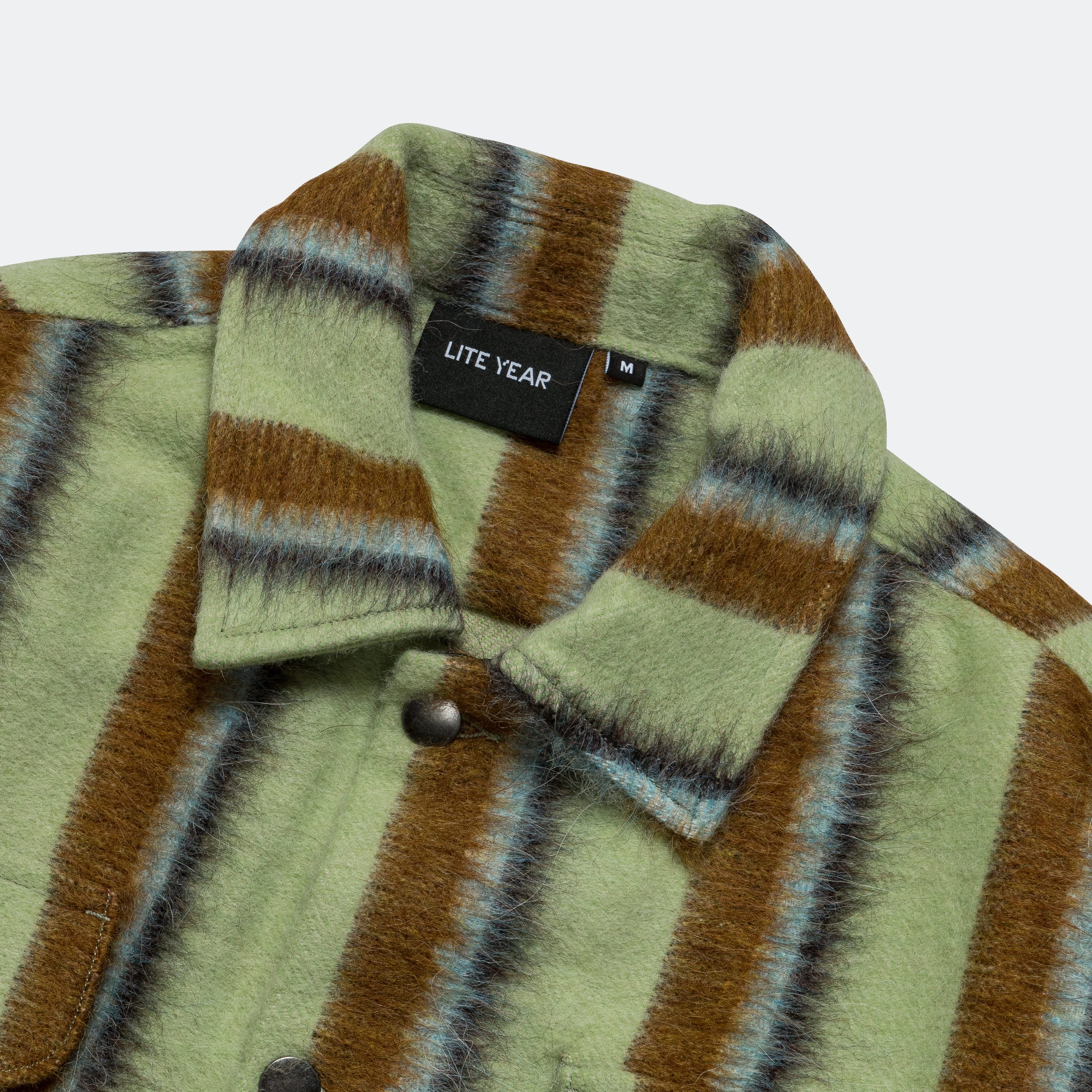 Lite Year Work Jacket - Green Stripe
