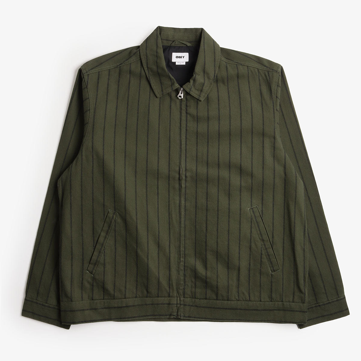 OBEY Clothing OBEY Stripe Zip Up Jacket