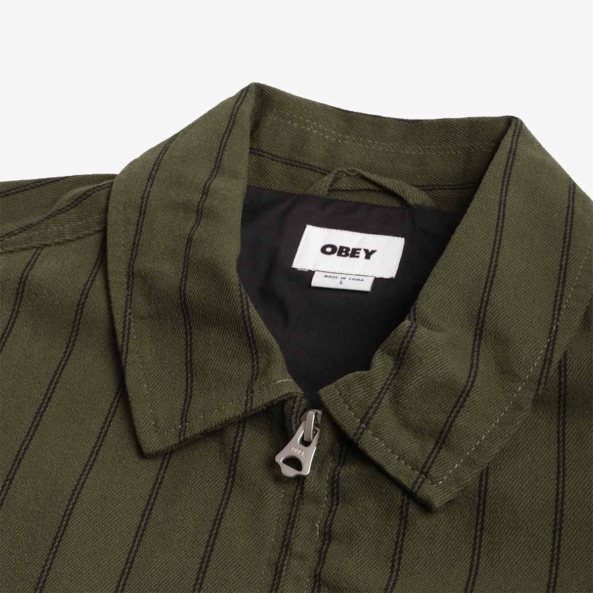 OBEY Clothing OBEY Stripe Zip Up Jacket
