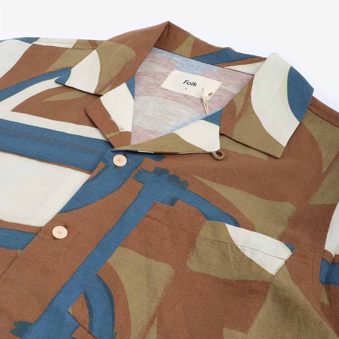 Folk Long Sleeve Soft Collar Shirt