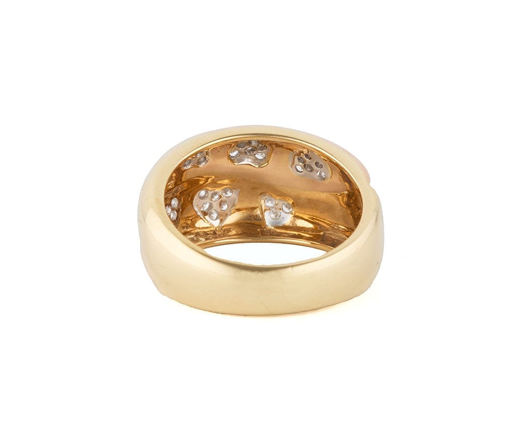 Chimento 0.60ctw Pave Diamond Heart Double Row Ring in 18K