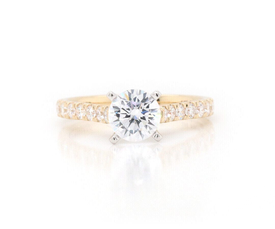 Gabriel & Co. New Gabriel & Co. 0.51ctw Diamond Shared Prong Semi Mount Ring in 14K