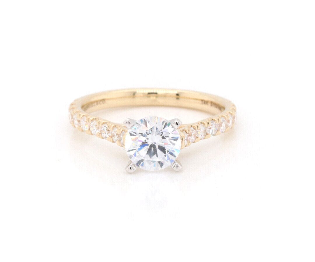 Gabriel & Co. New Gabriel & Co. 0.51ctw Diamond Shared Prong Semi Mount Ring in 14K
