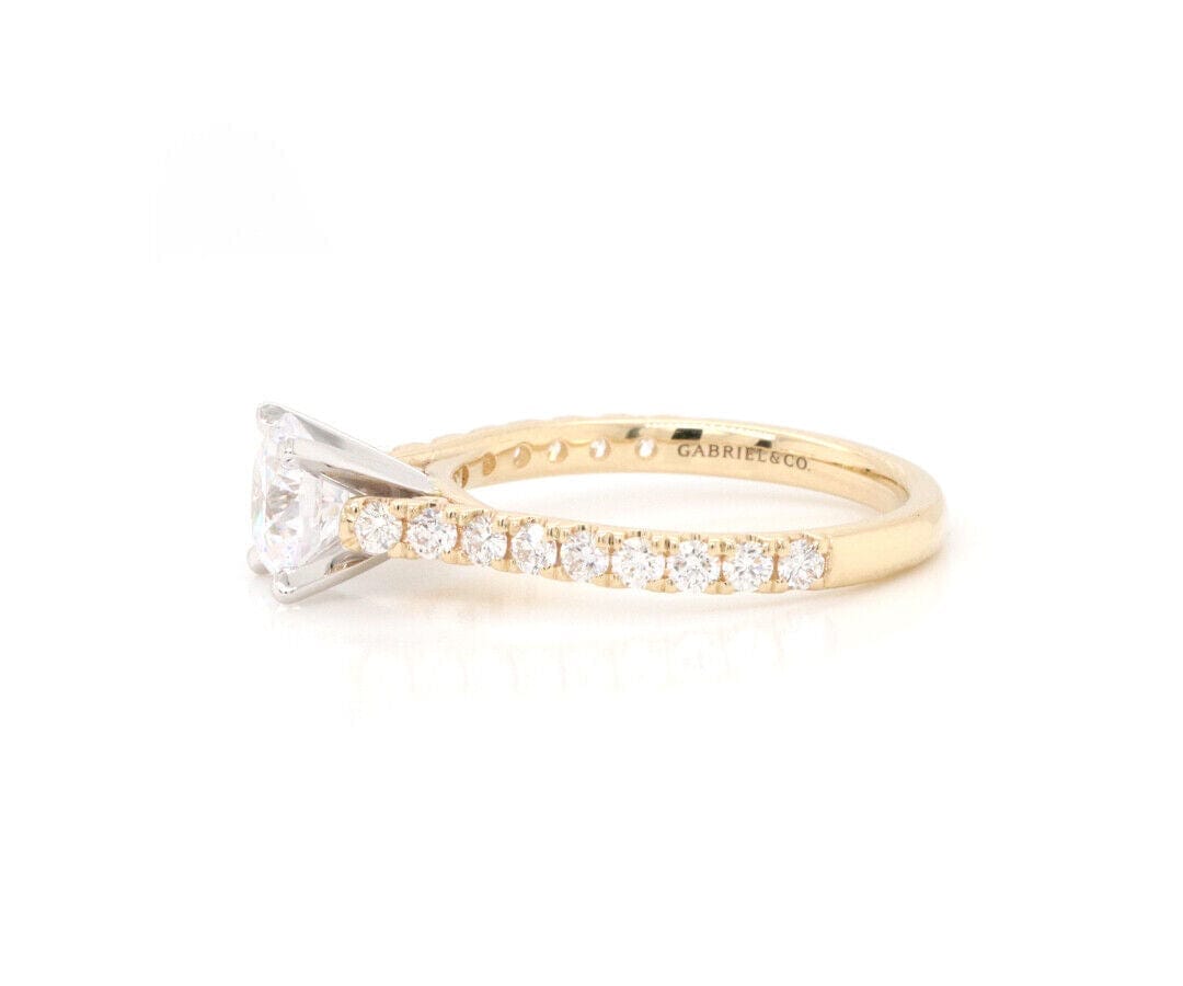 Gabriel & Co. New Gabriel & Co. 0.51ctw Diamond Shared Prong Semi Mount Ring in 14K