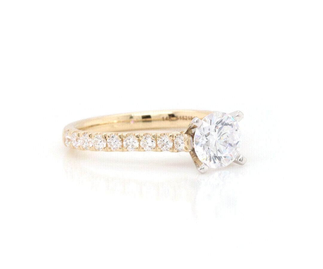 Gabriel & Co. New Gabriel & Co. 0.51ctw Diamond Shared Prong Semi Mount Ring in 14K