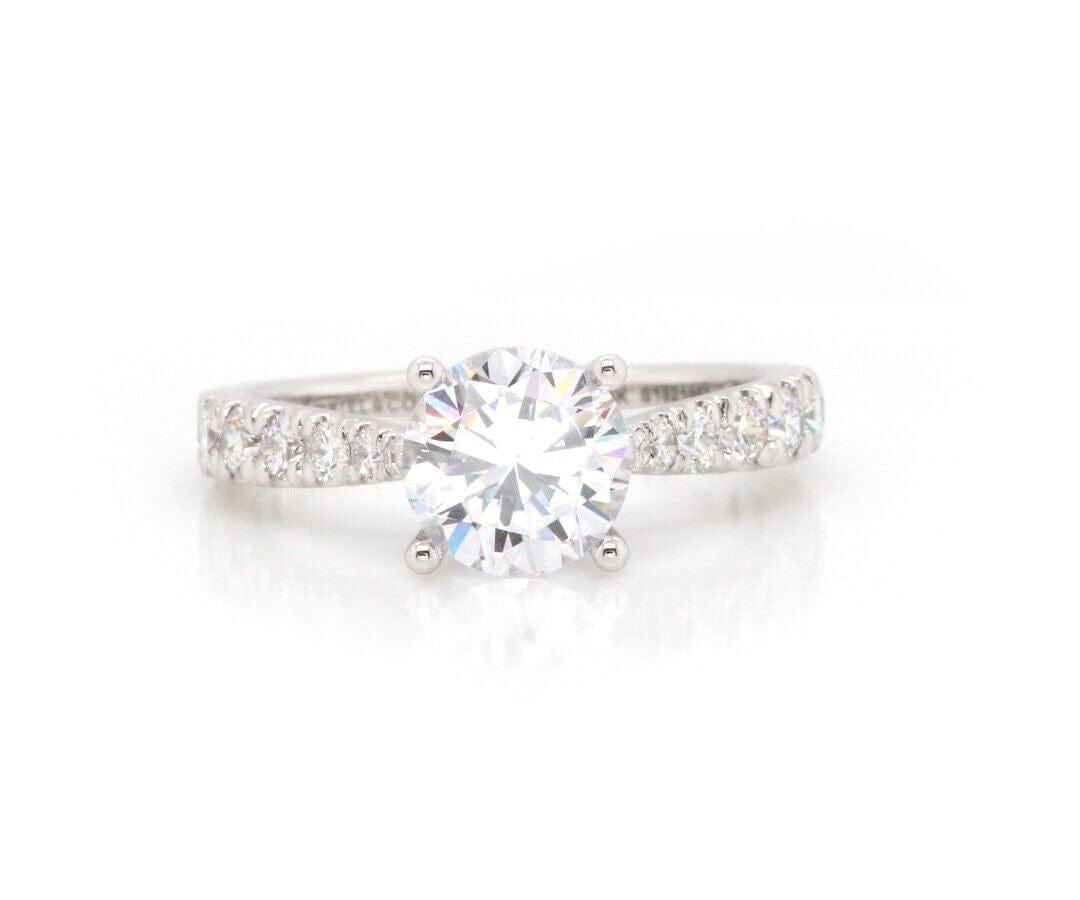 Gabriel & Co. New Gabriel & Co. 0.81ctw Diamond Straight Semi Mount Ring in 14K