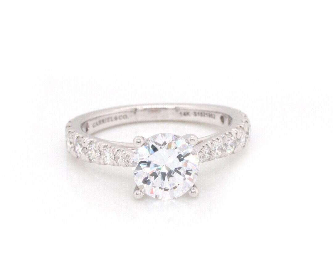 Gabriel & Co. New Gabriel & Co. 0.81ctw Diamond Straight Semi Mount Ring in 14K