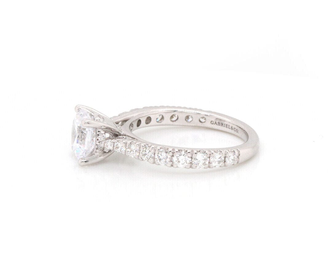 Gabriel & Co. New Gabriel & Co. 0.81ctw Diamond Straight Semi Mount Ring in 14K