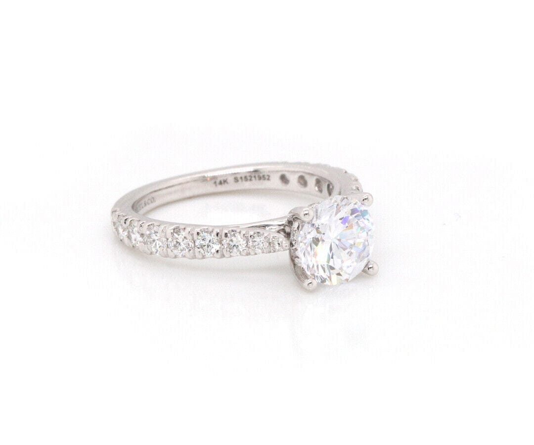 Gabriel & Co. New Gabriel & Co. 0.81ctw Diamond Straight Semi Mount Ring in 14K