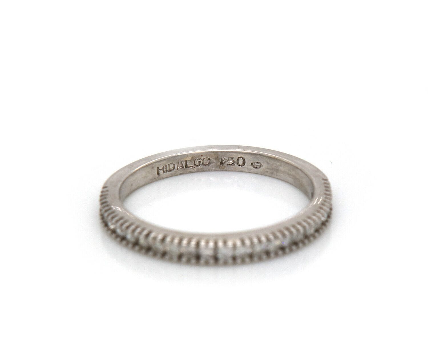 Hidalgo 0.45ctw Diamond Milgrain Wedding Band Ring in 18K